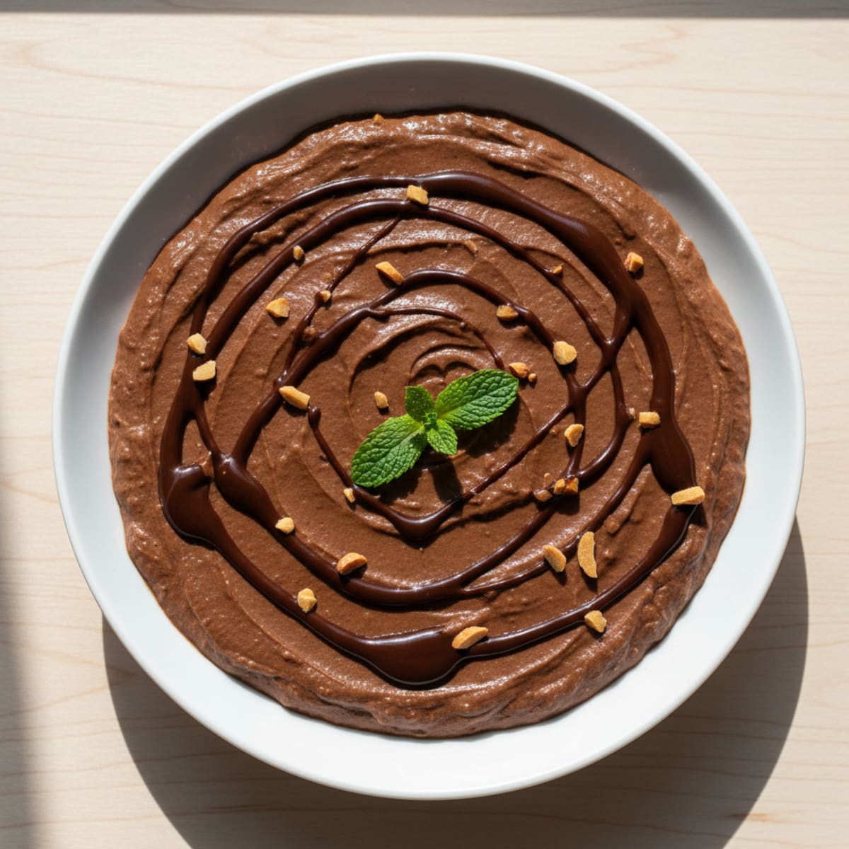 Creamy Vegan Protein Mousse with Cocoa and Almond Butter