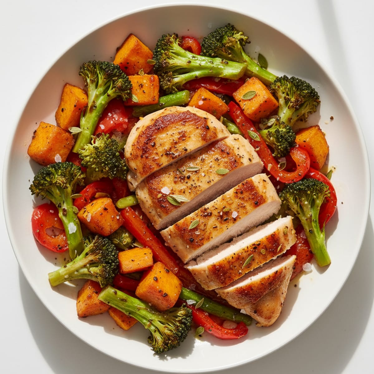 Pan-Seared Chicken with Roasted Vegetables