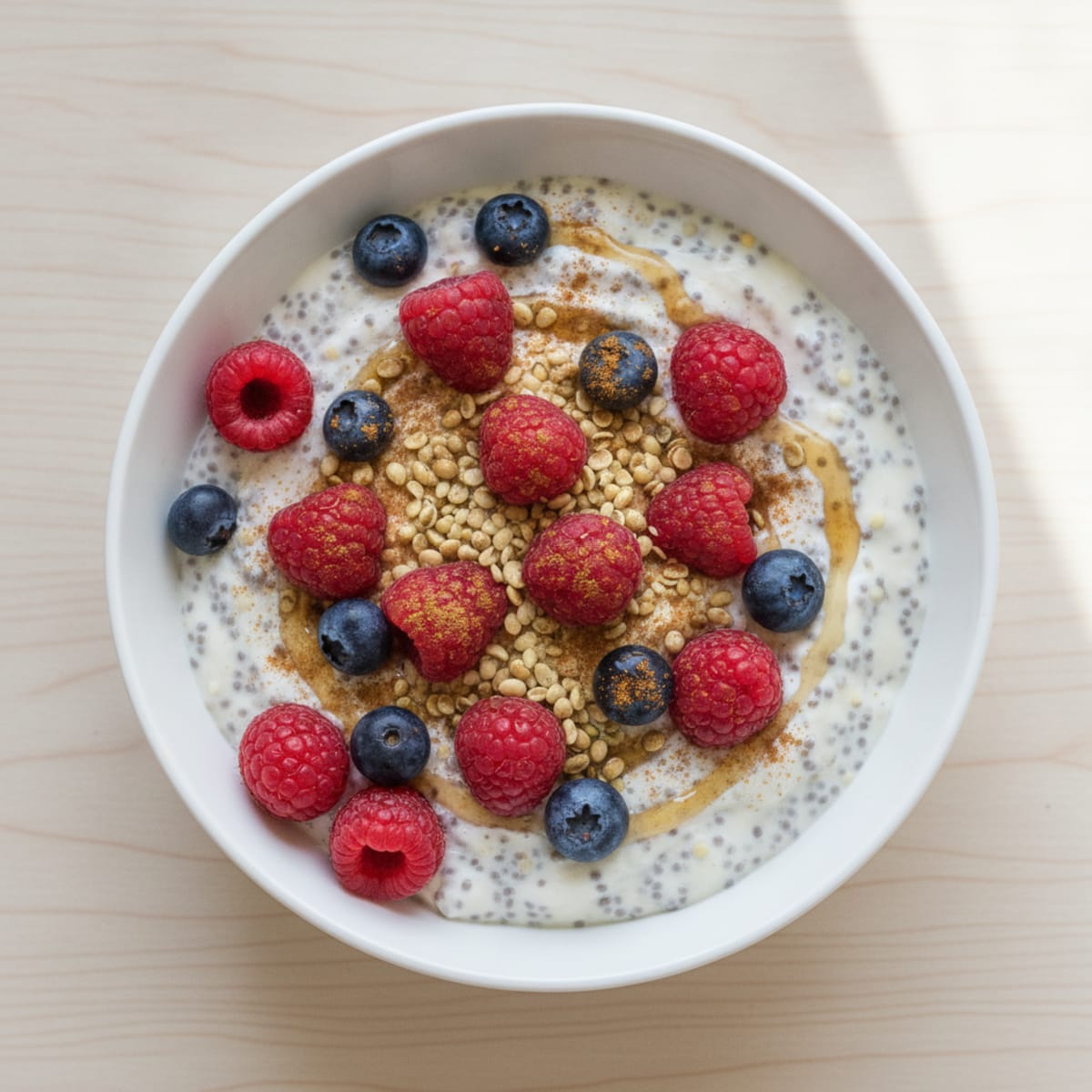 High-Protein Berry & Hemp Chia Pudding