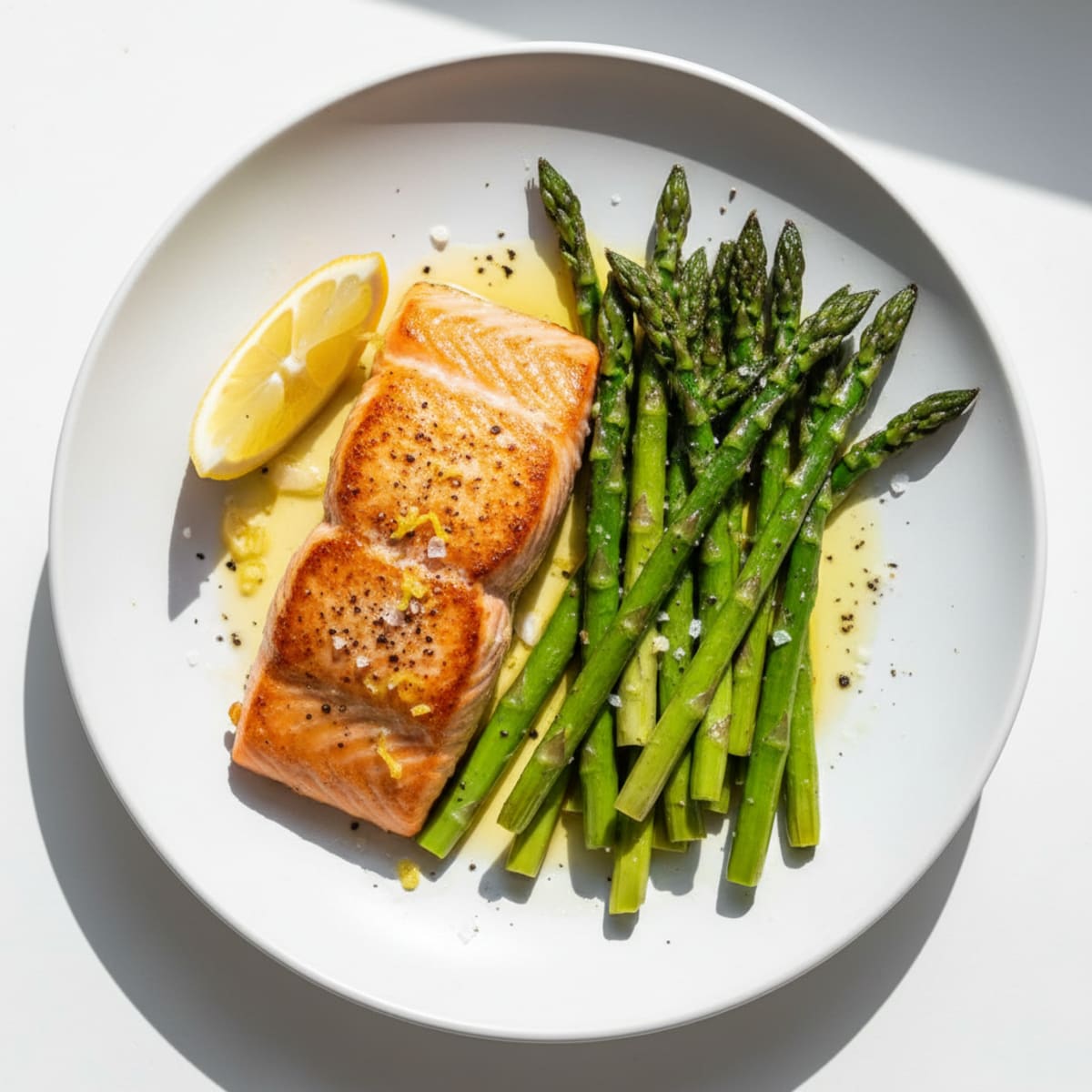 Pan-Seared Salmon with Roasted Asparagus