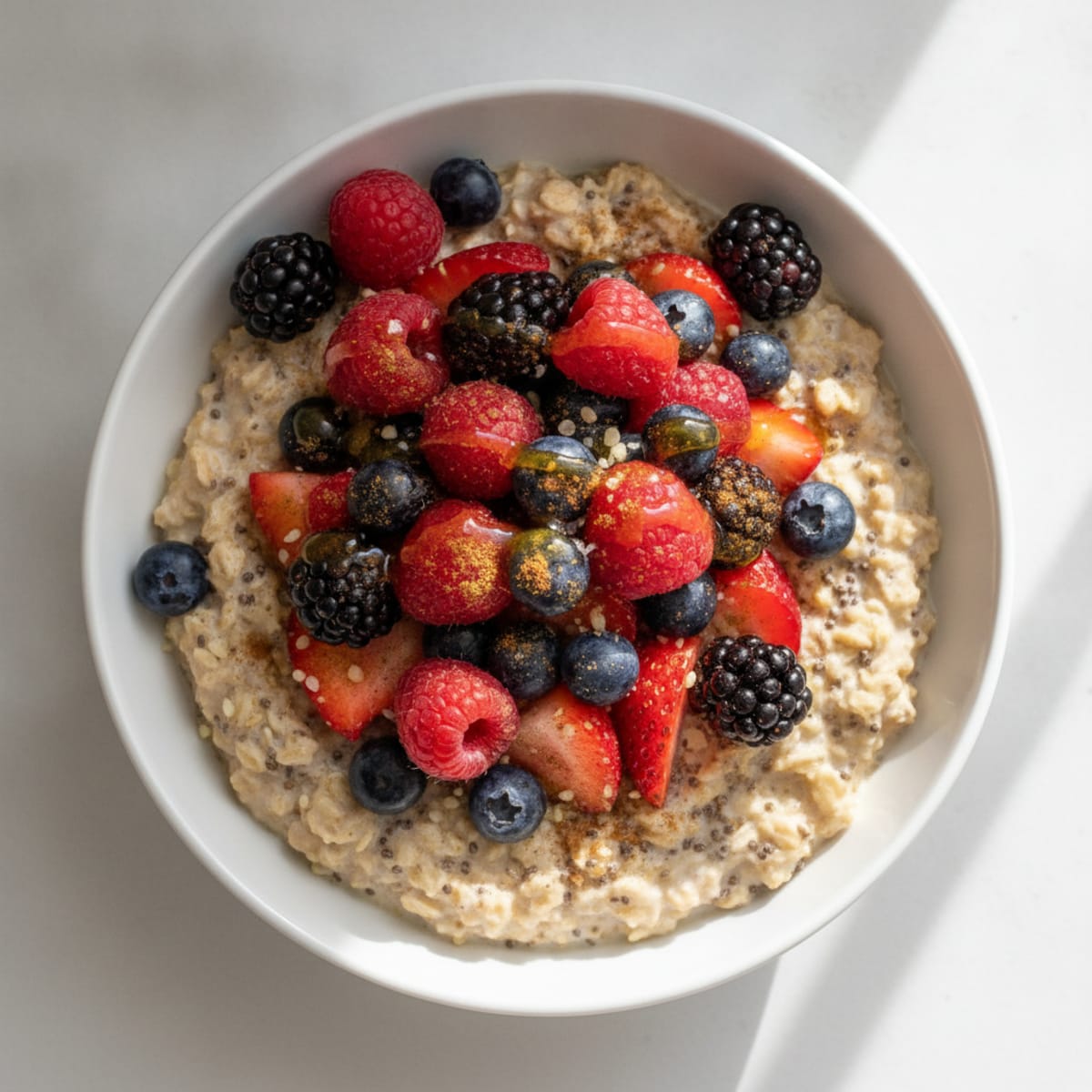 Maple Berry Overnight Oats