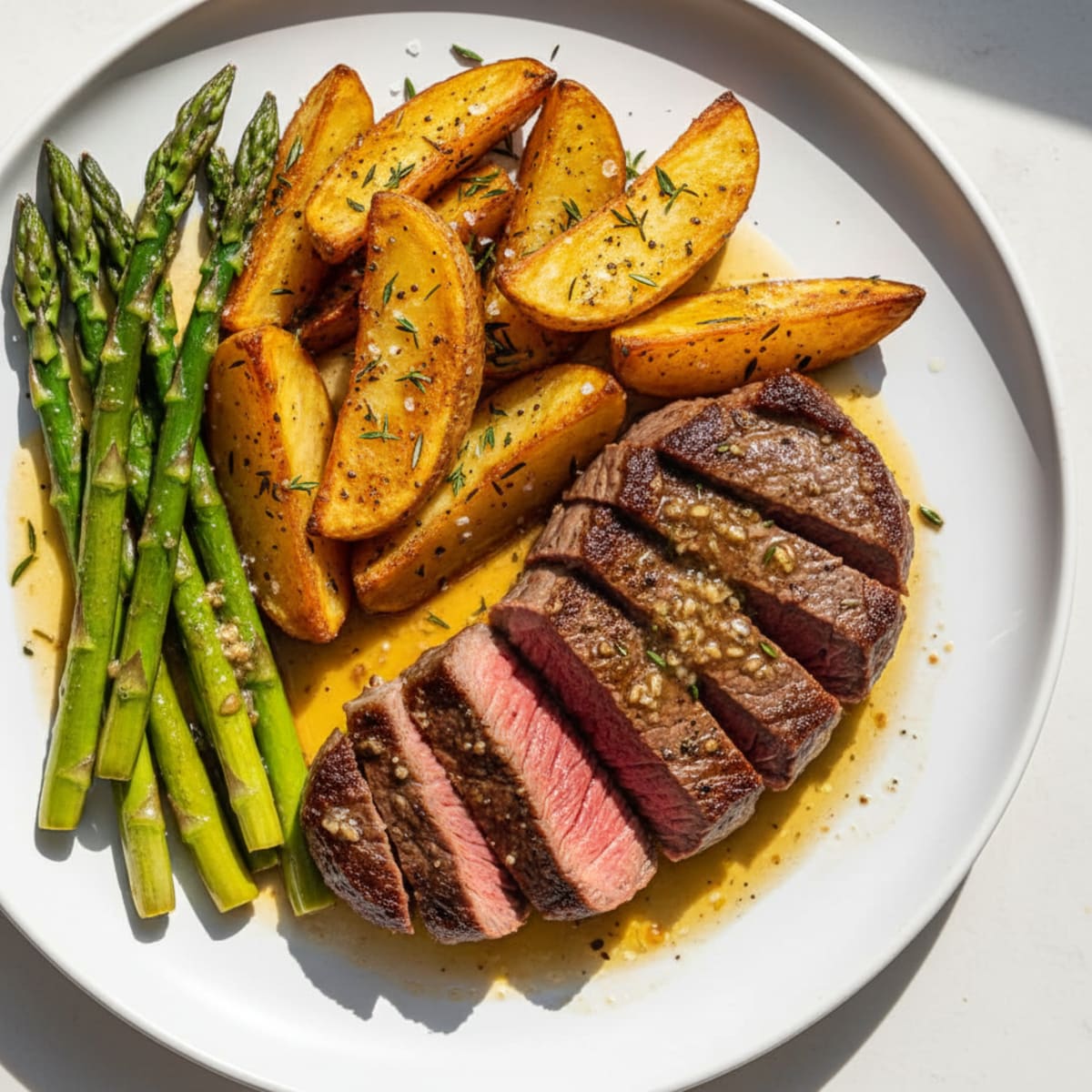 Garlic Herb Steak with Roasted Potatoes