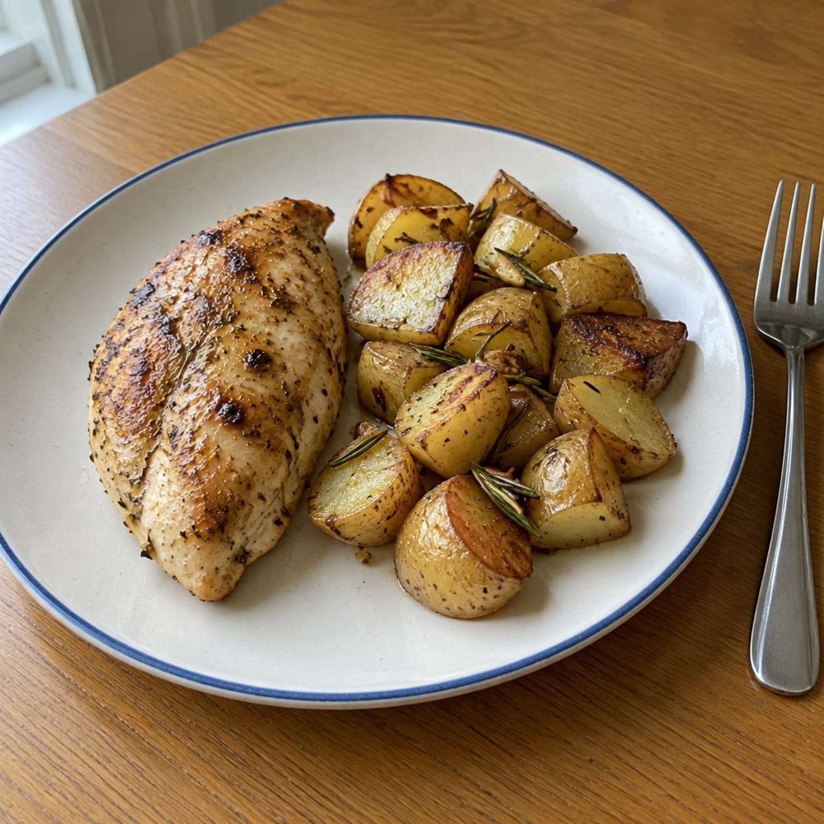 Herbed chicken and potatoes
