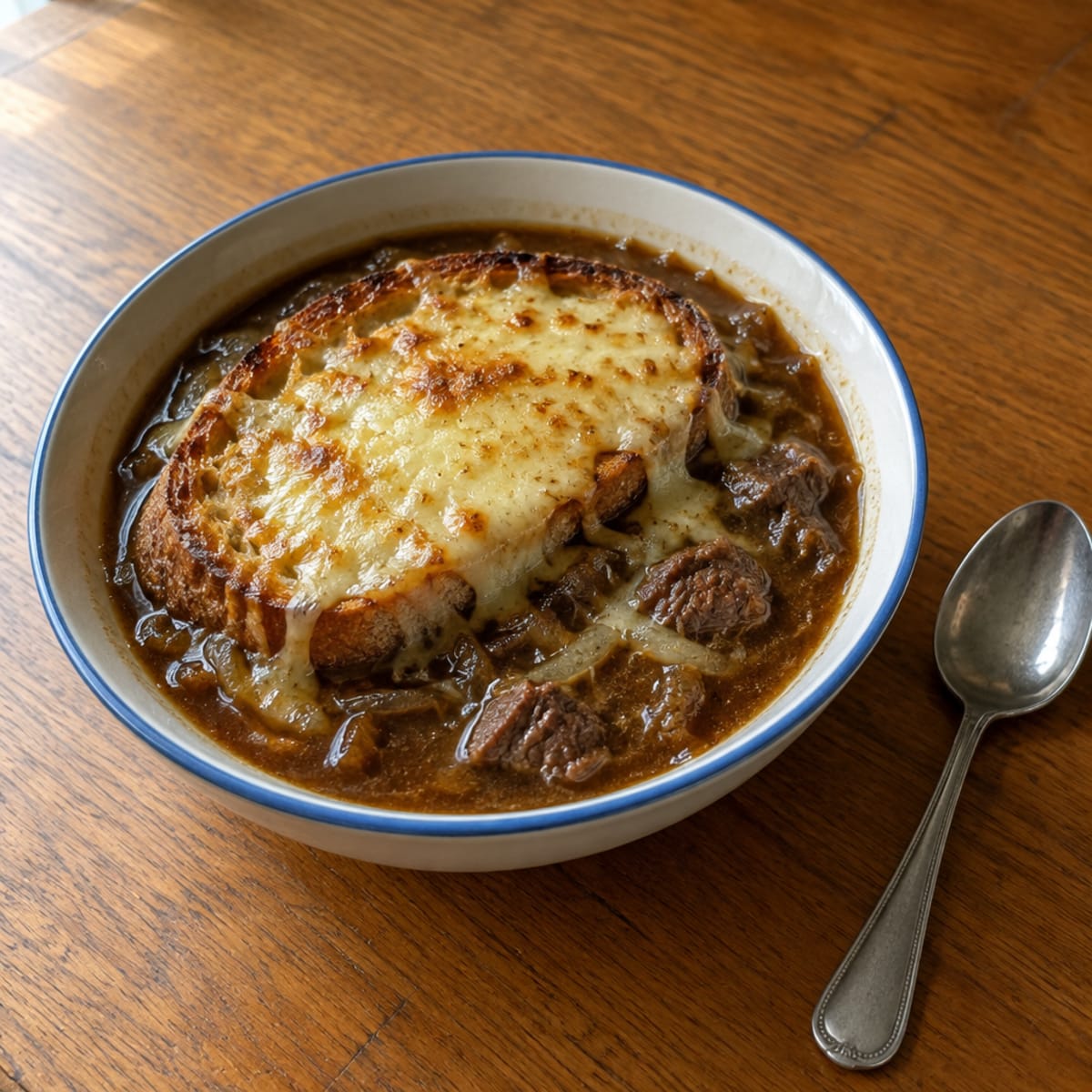 French onion soup with beef