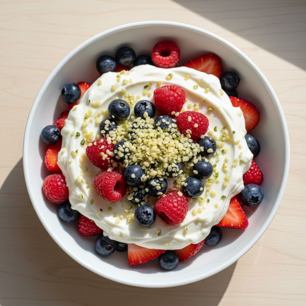 Greek Yogurt Protein Parfait with Mixed Berries