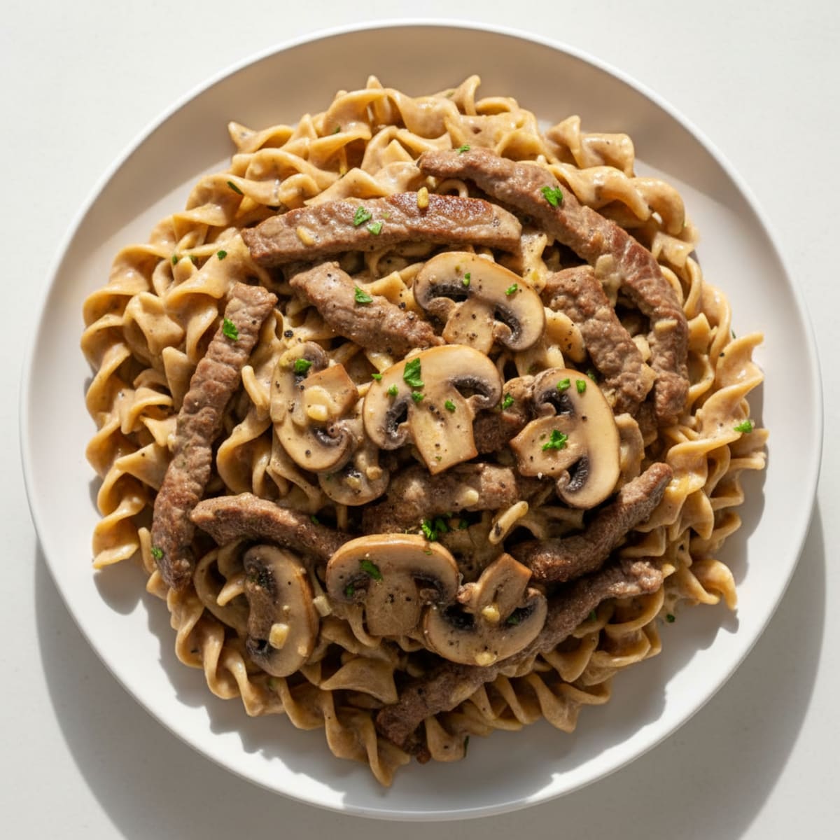 Classic Beef Stroganoff with Mushrooms