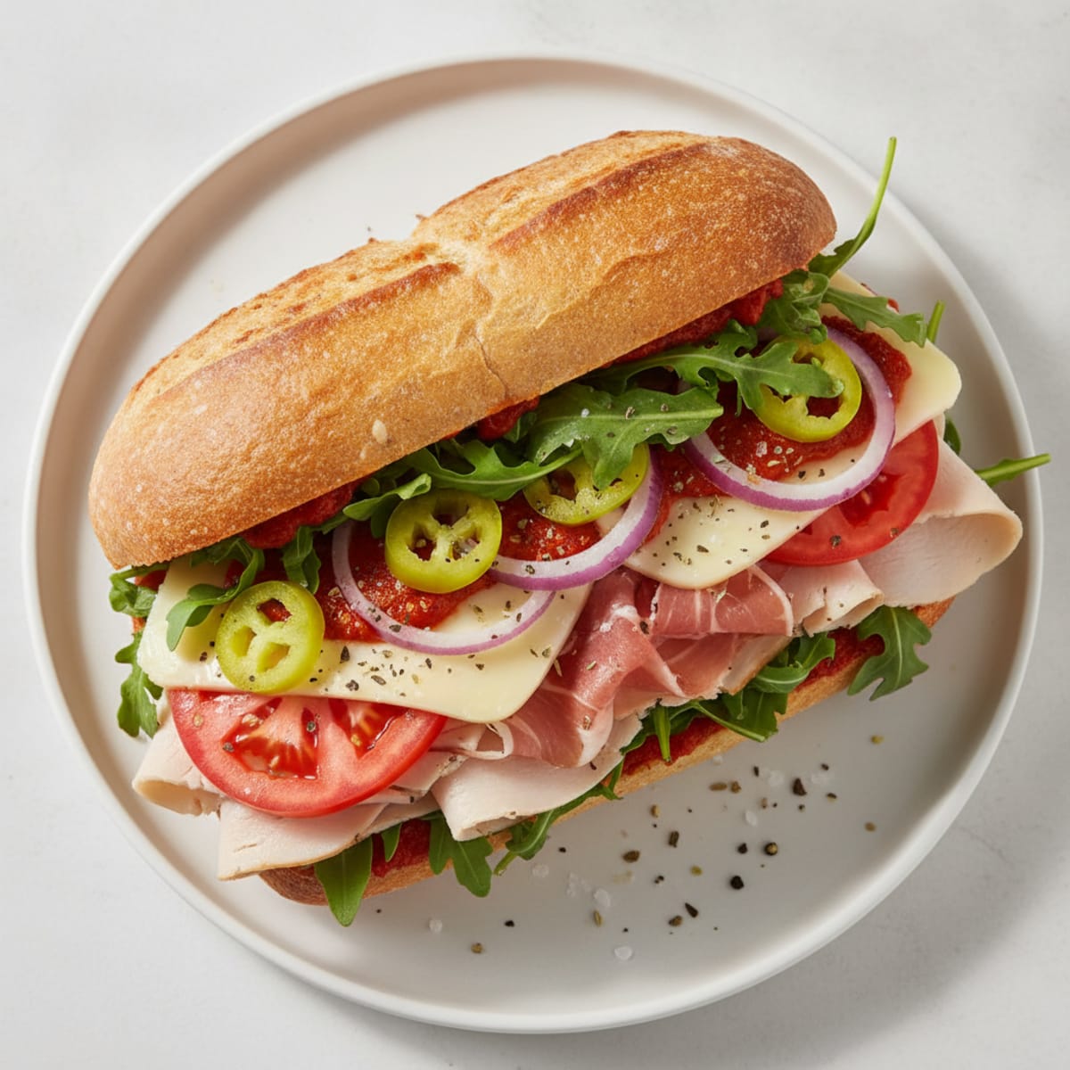 Spicy Italian Deli Sandwich