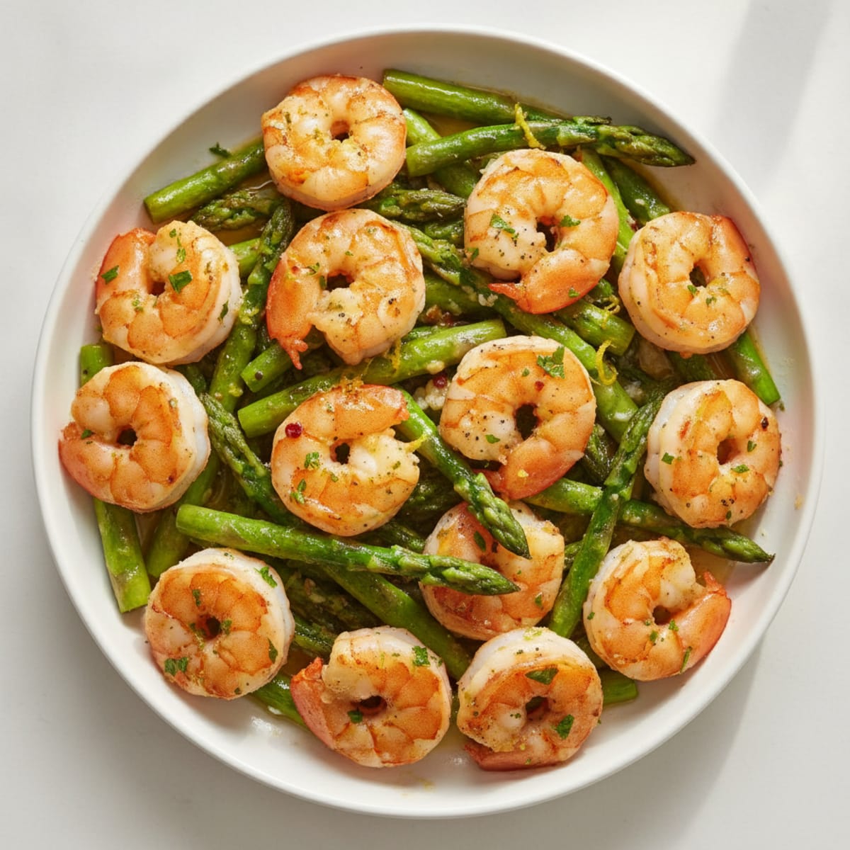 Garlic Herb Shrimp with Roasted Asparagus