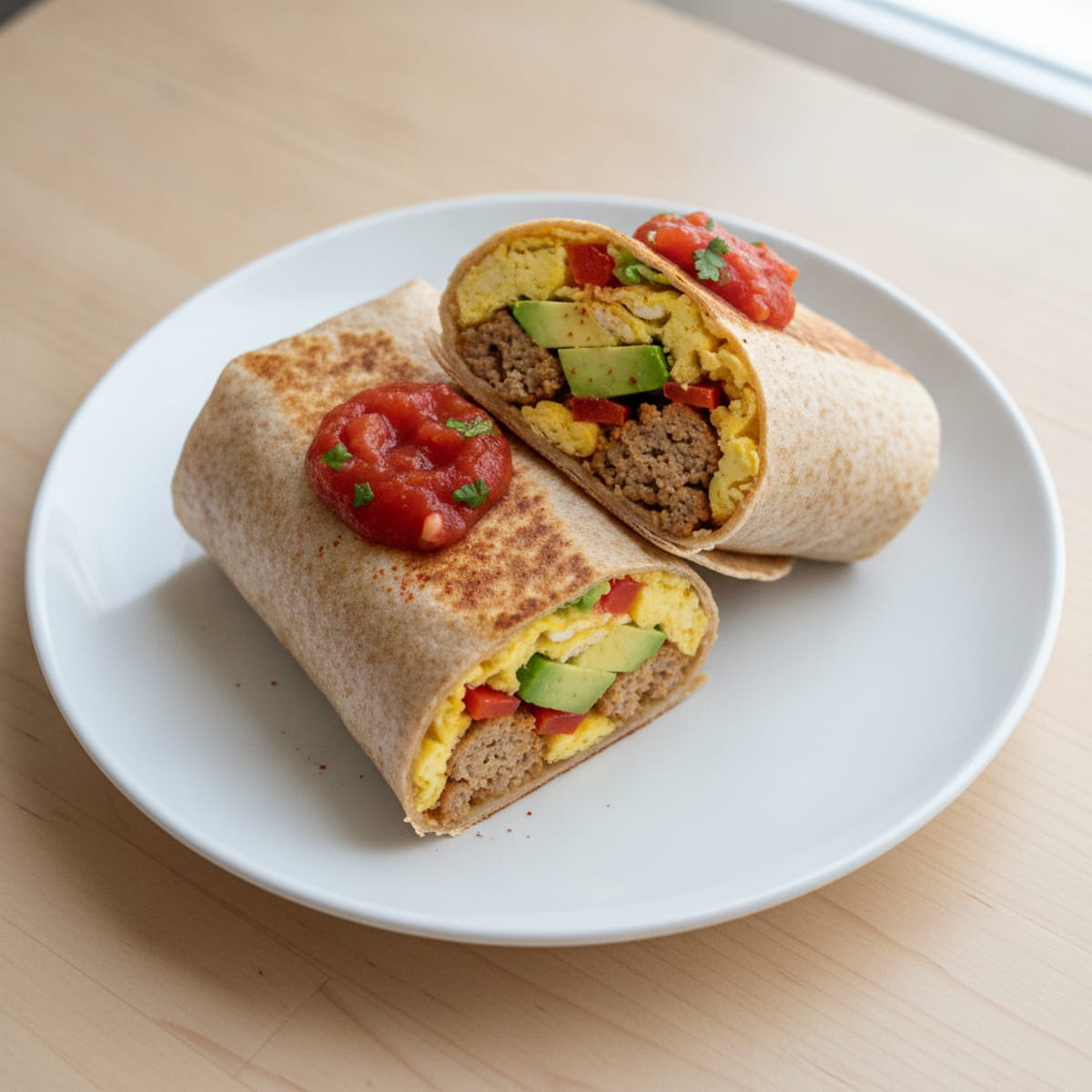 Sausage and Egg Breakfast Burrito