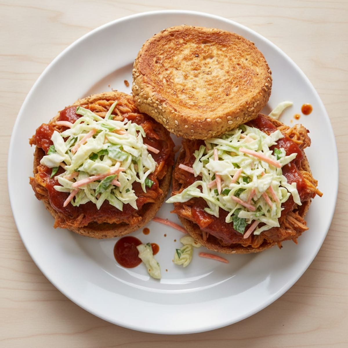BBQ Pulled Pork Sandwiches with Coleslaw