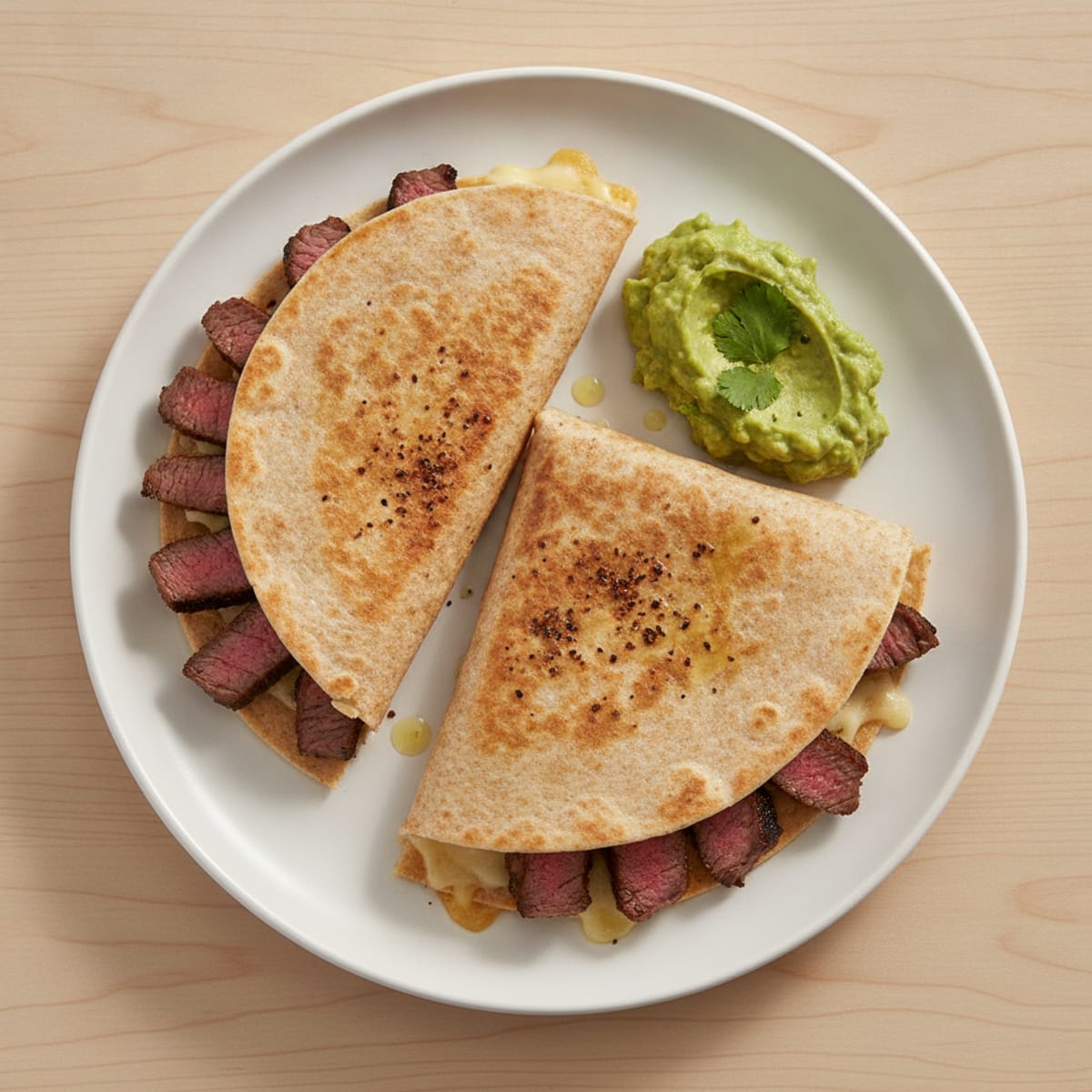 Carne Asada Quesadillas with Guacamole