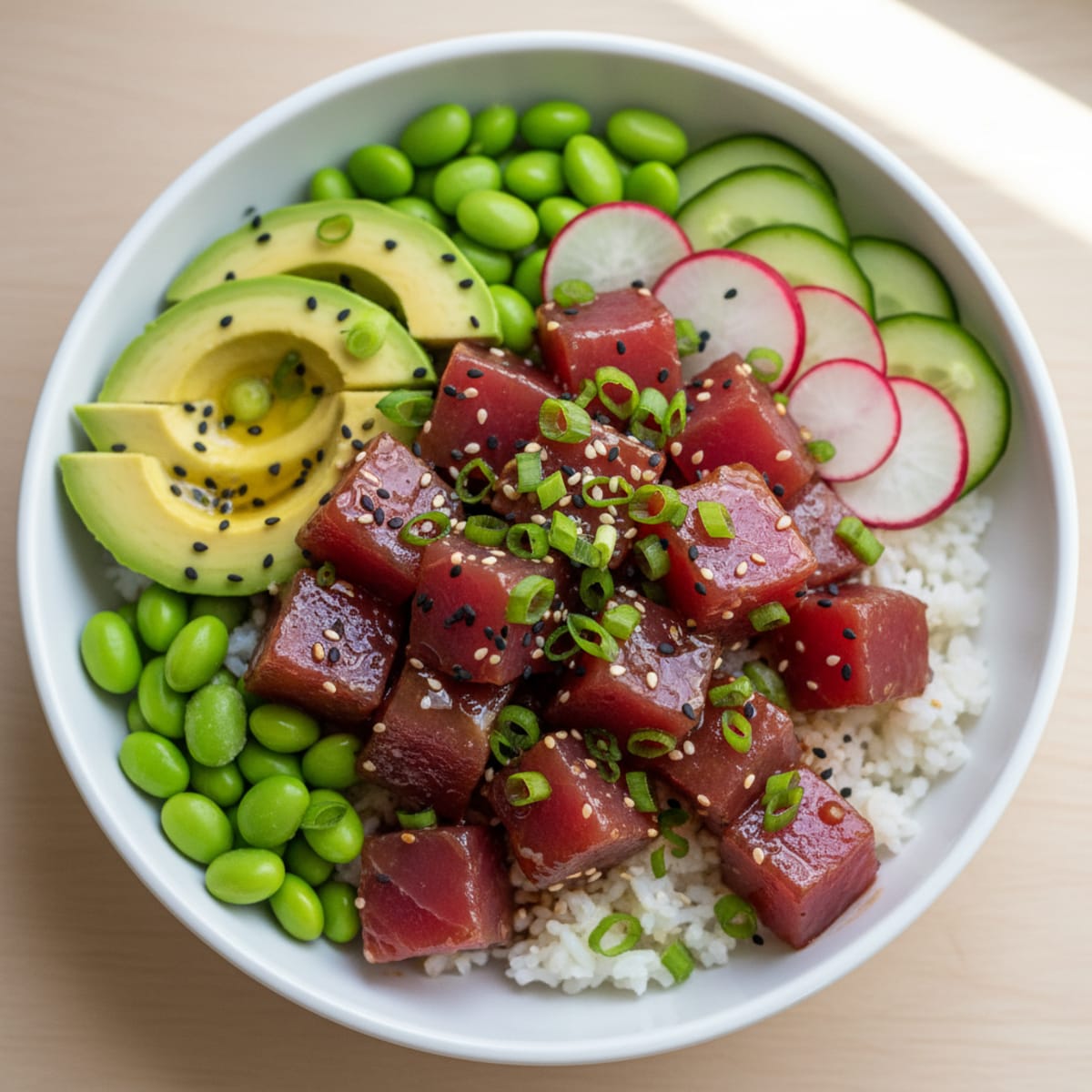 Ahi Tuna Hawaiian Poke Bowl