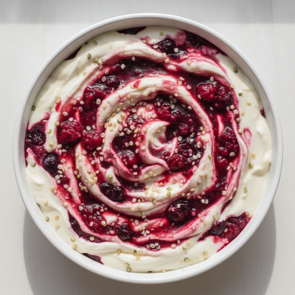Protein-Packed Berry Swirl Frozen Yogurt