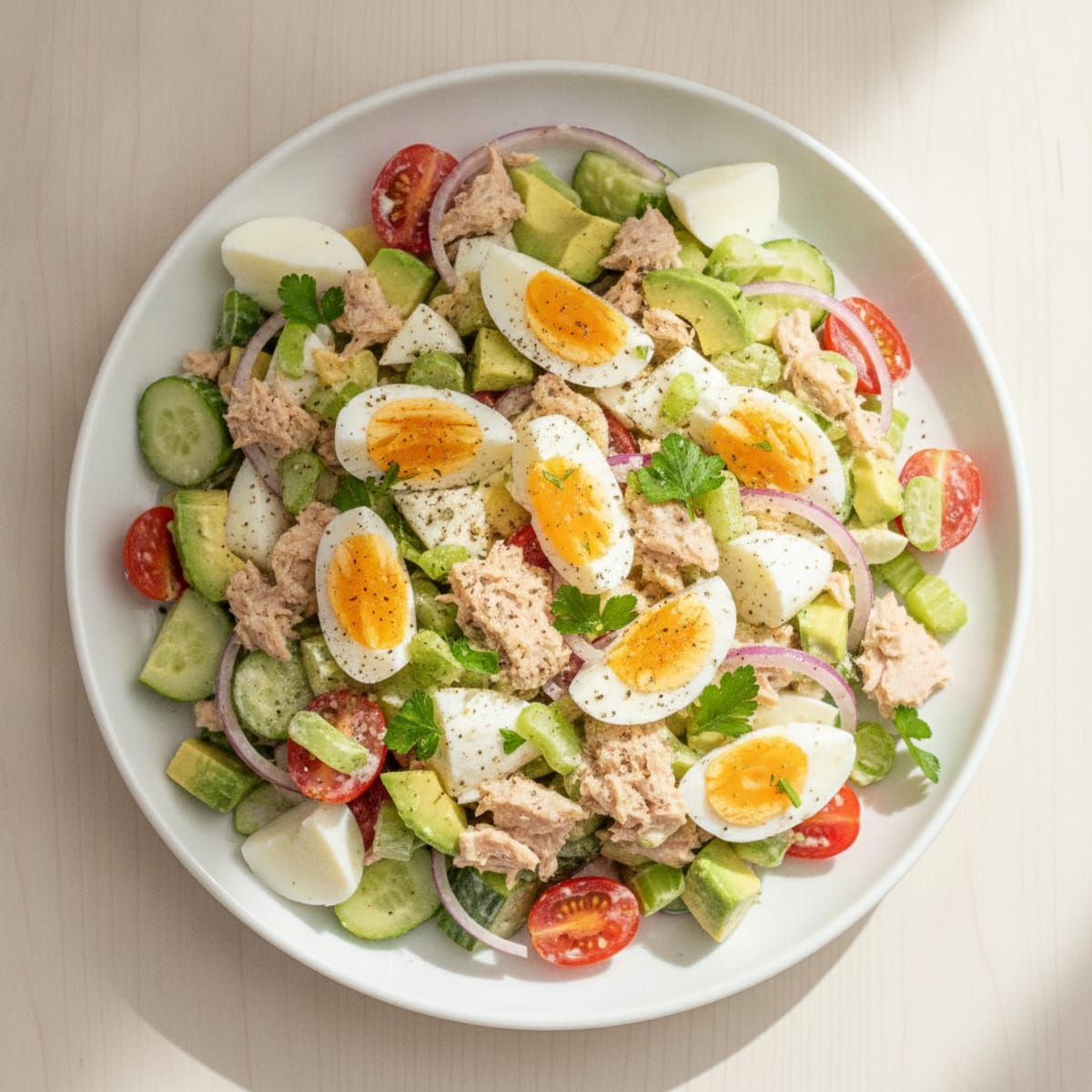 Mediterranean Tuna Egg Salad