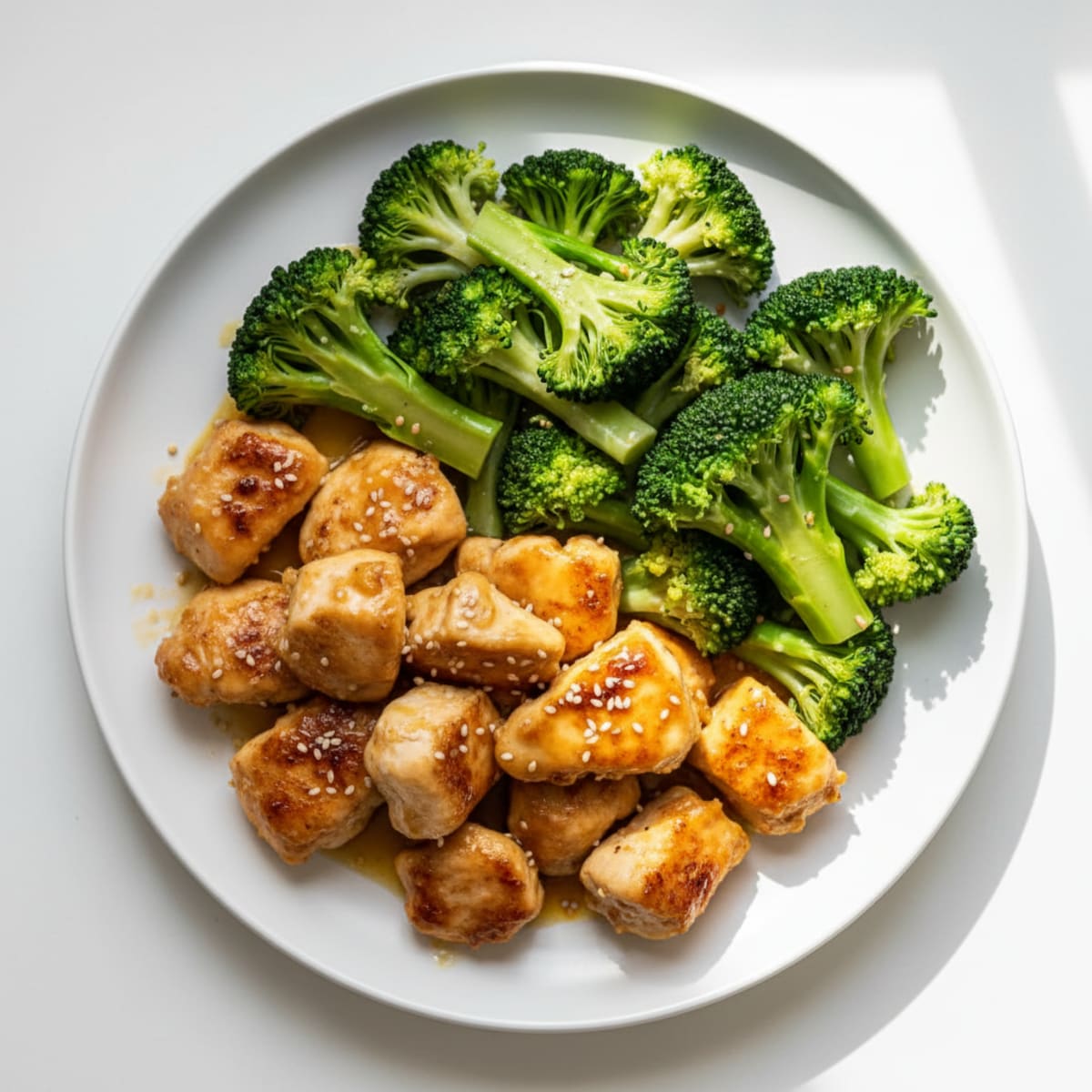 Low Cal Orange Chicken with Steamed Broccoli