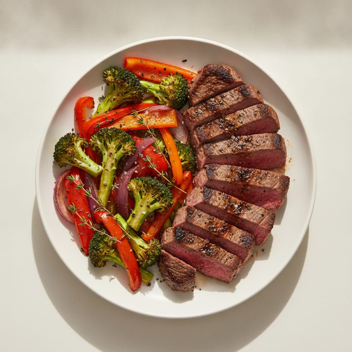 Pan-Seared Steak with Roasted Vegetables