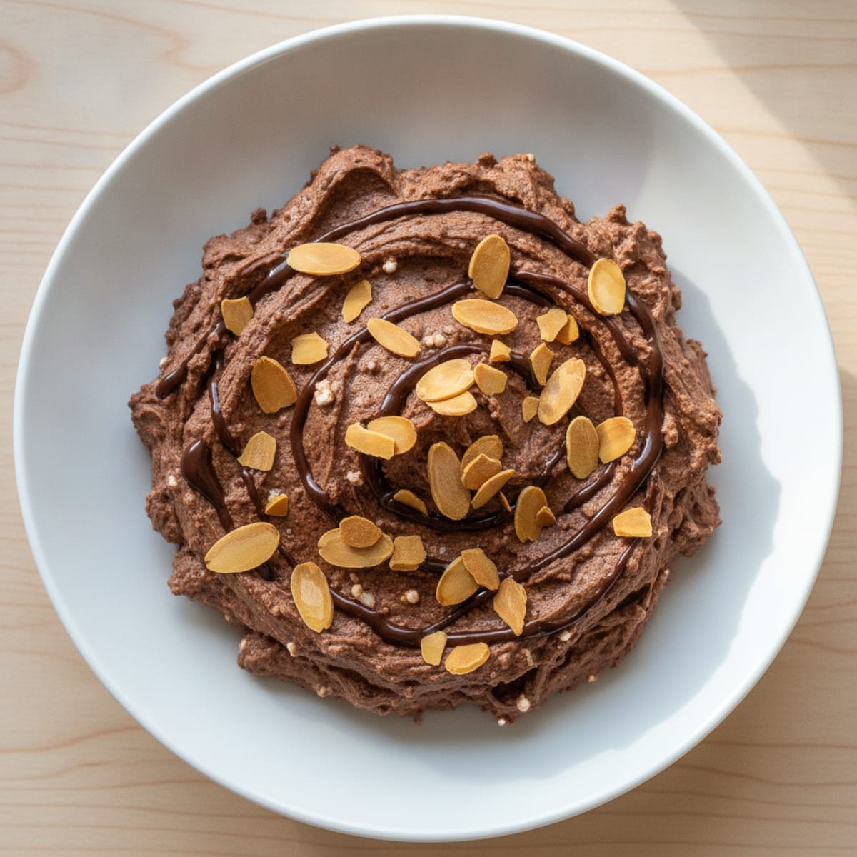 Creamy Protein Cottage Cheese Bowl with Cocoa and Almonds