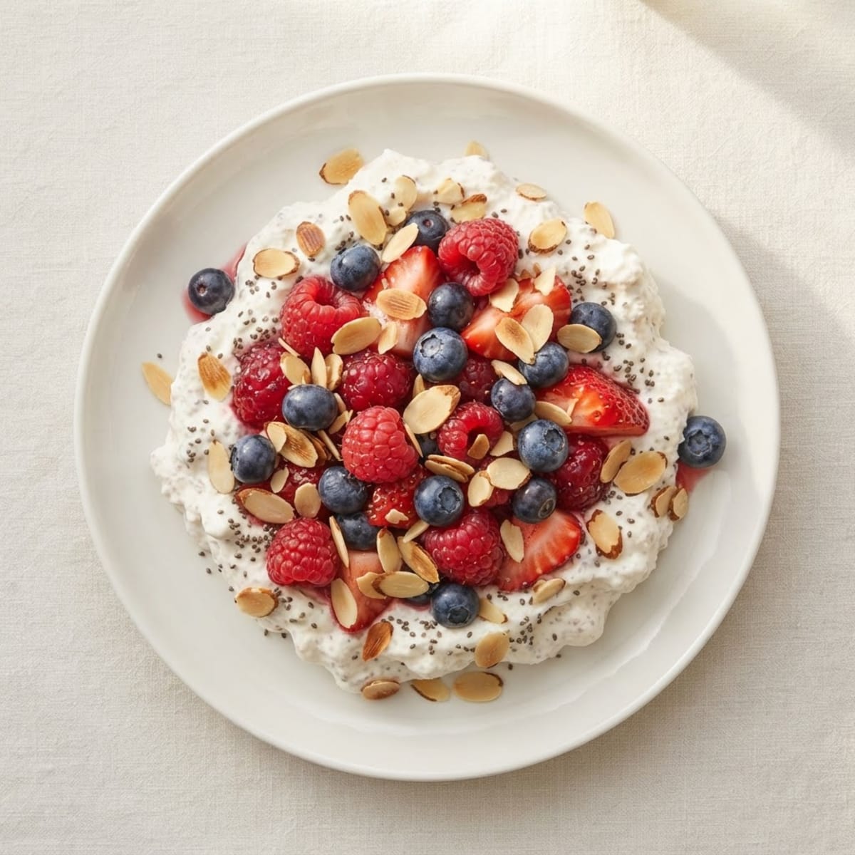 Greek Yogurt Protein Mousse with Mixed Berries and Vanilla Whey