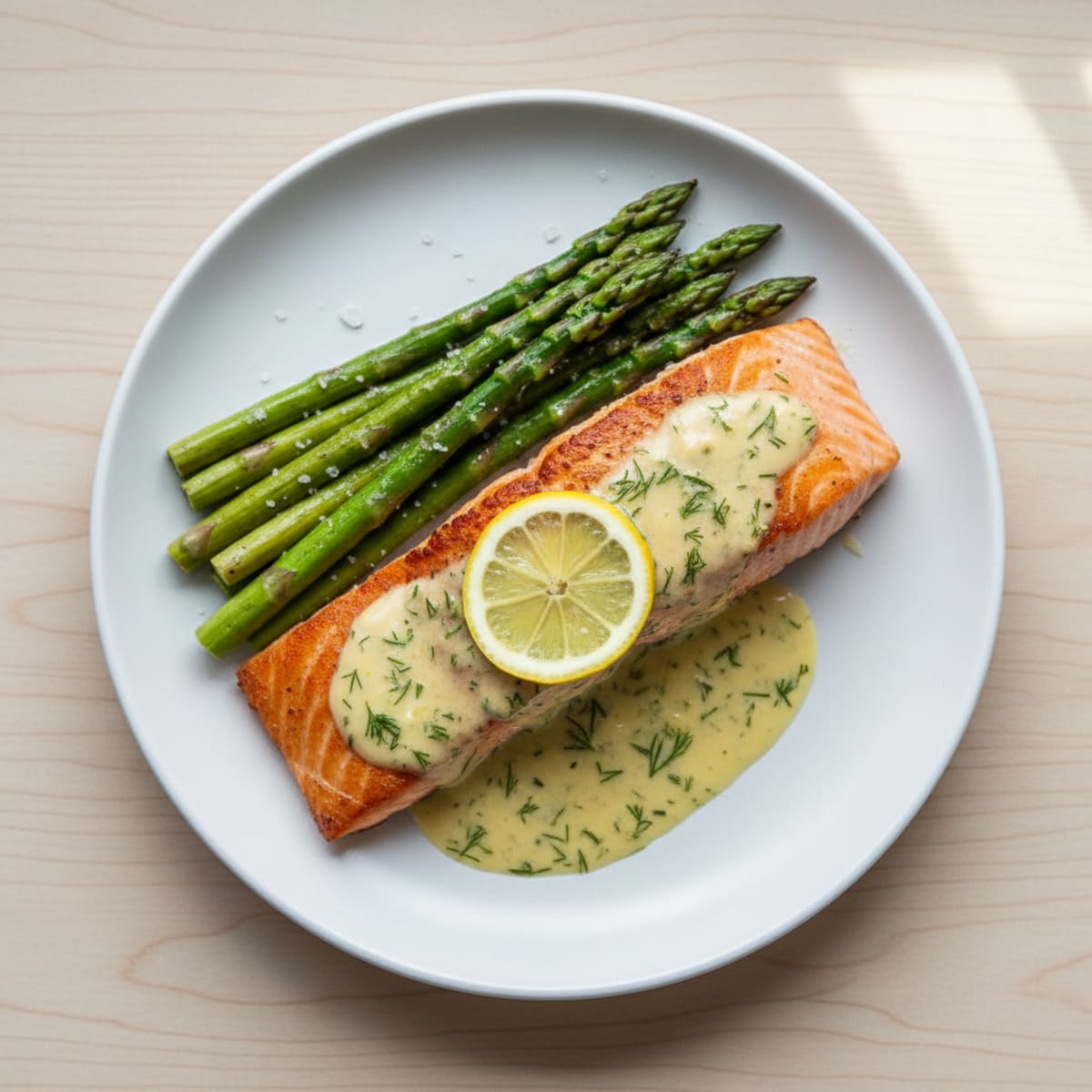 Pan-Seared Salmon with Lemon-Dill Sauce