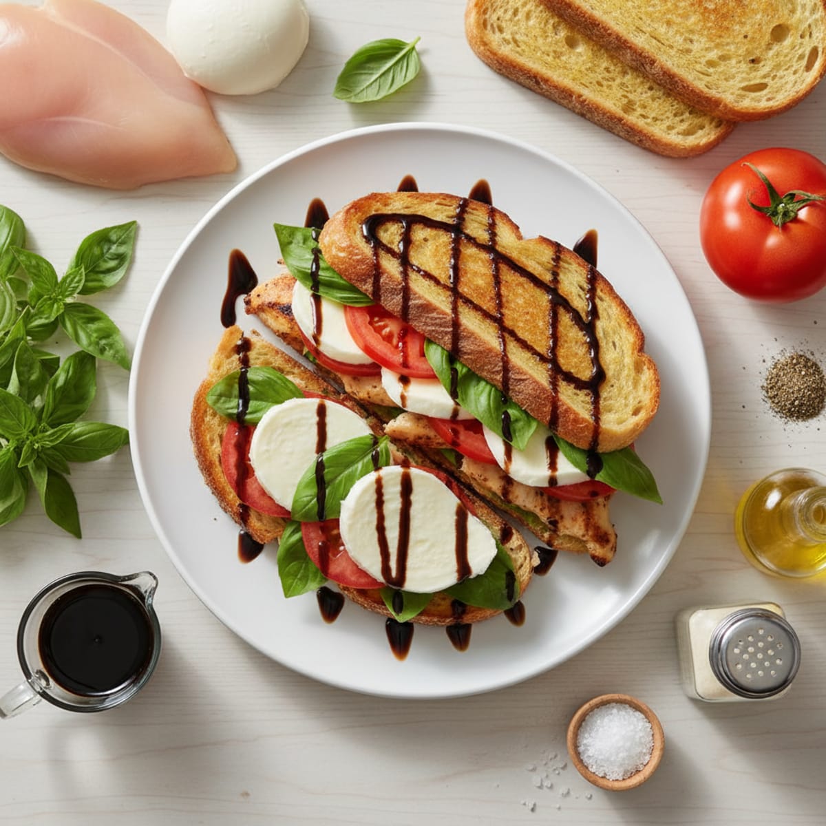 Grilled Caprese Sandwich with Balsamic Glaze