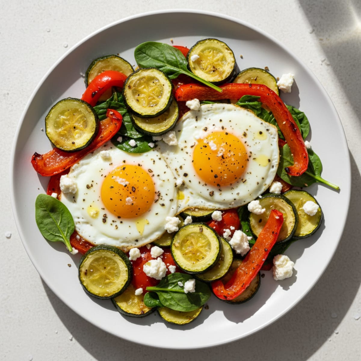 Baked Eggs with Roasted Vegetables