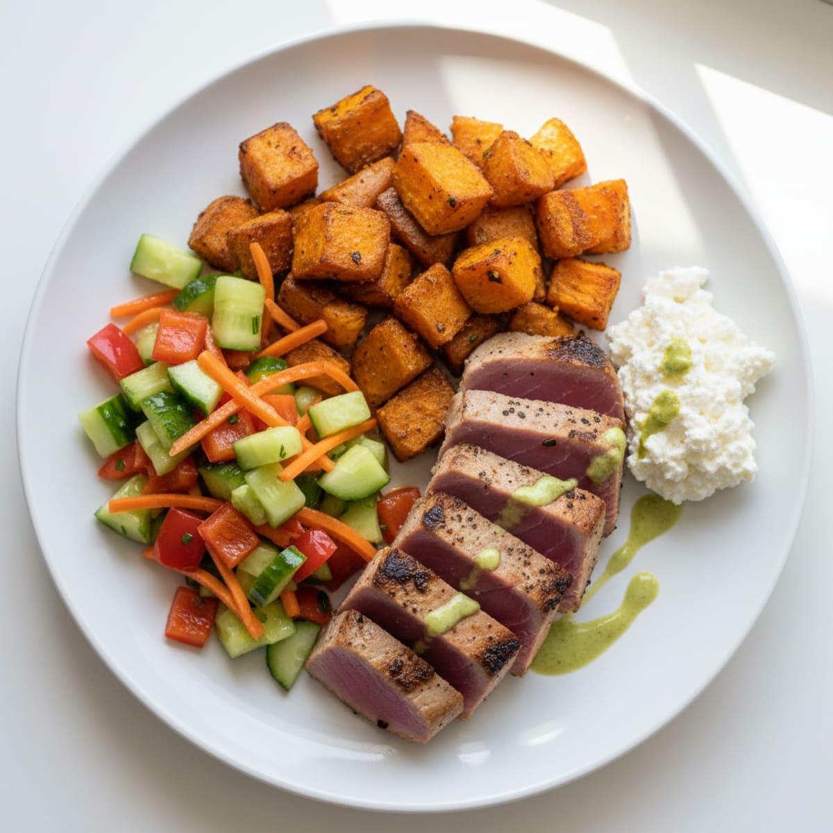 Seared Tuna with Roasted Sweet Potato