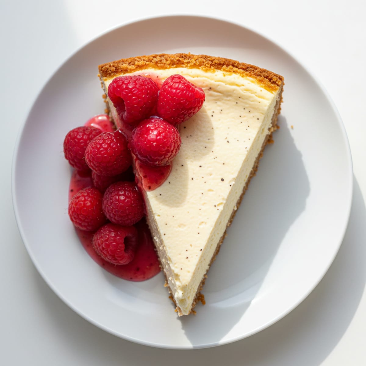 Creamy Vanilla Protein Cheesecake with Almond Crust