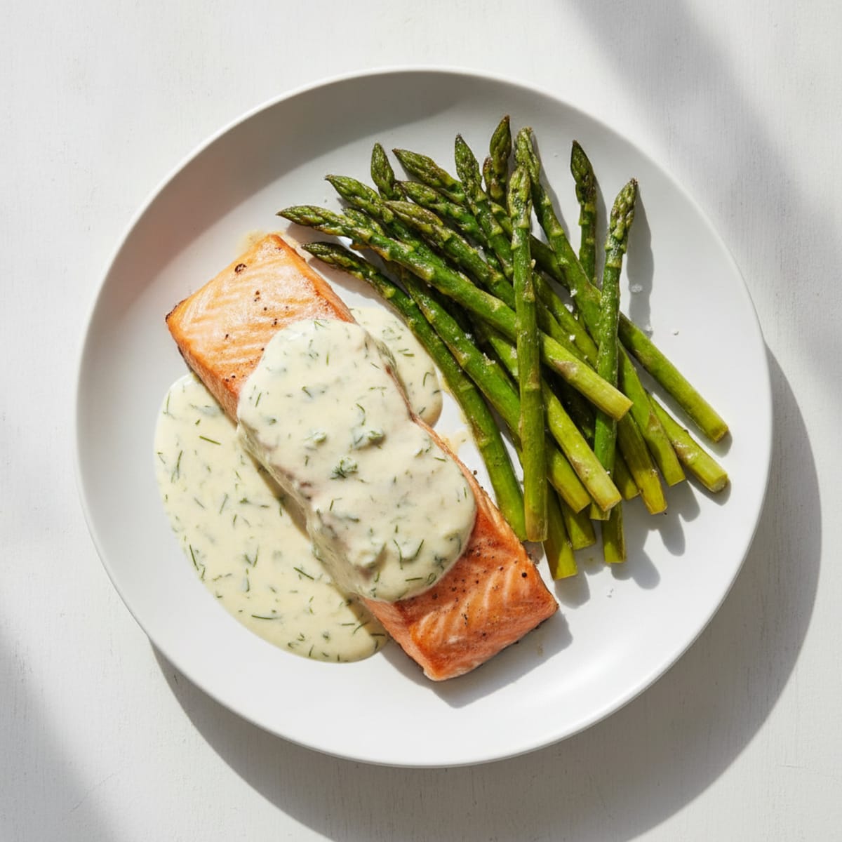 Baked Salmon with Lemon-Dill Sauce