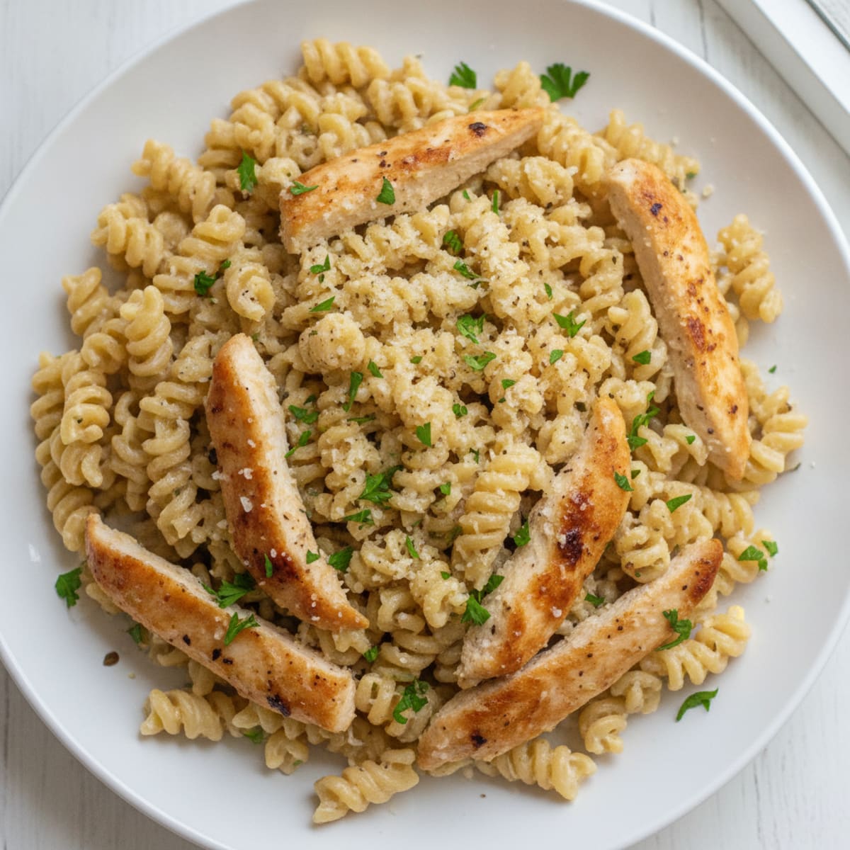 Creamy Garlic Chicken Alfredo Pasta