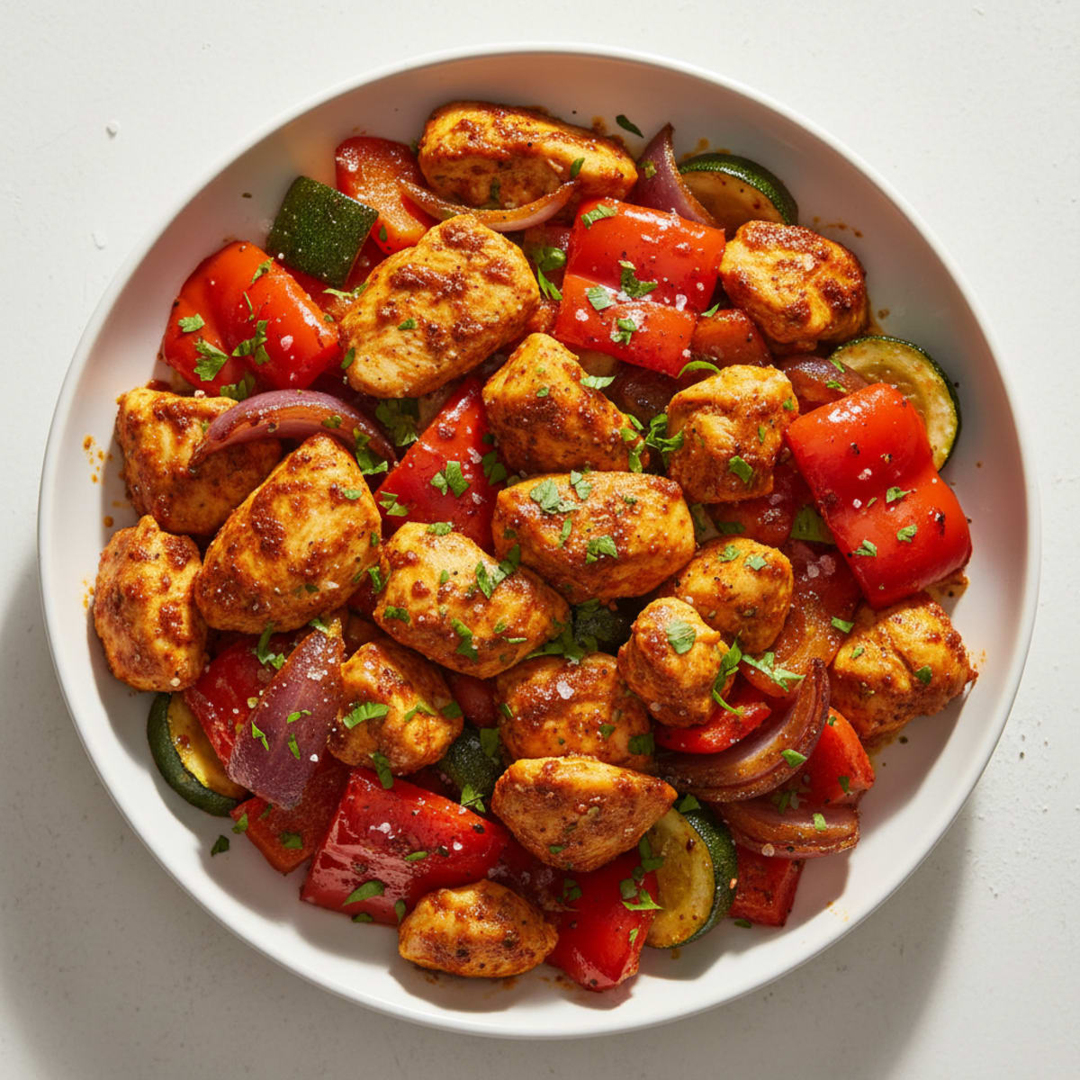 Harissa Chicken with Roasted Vegetables