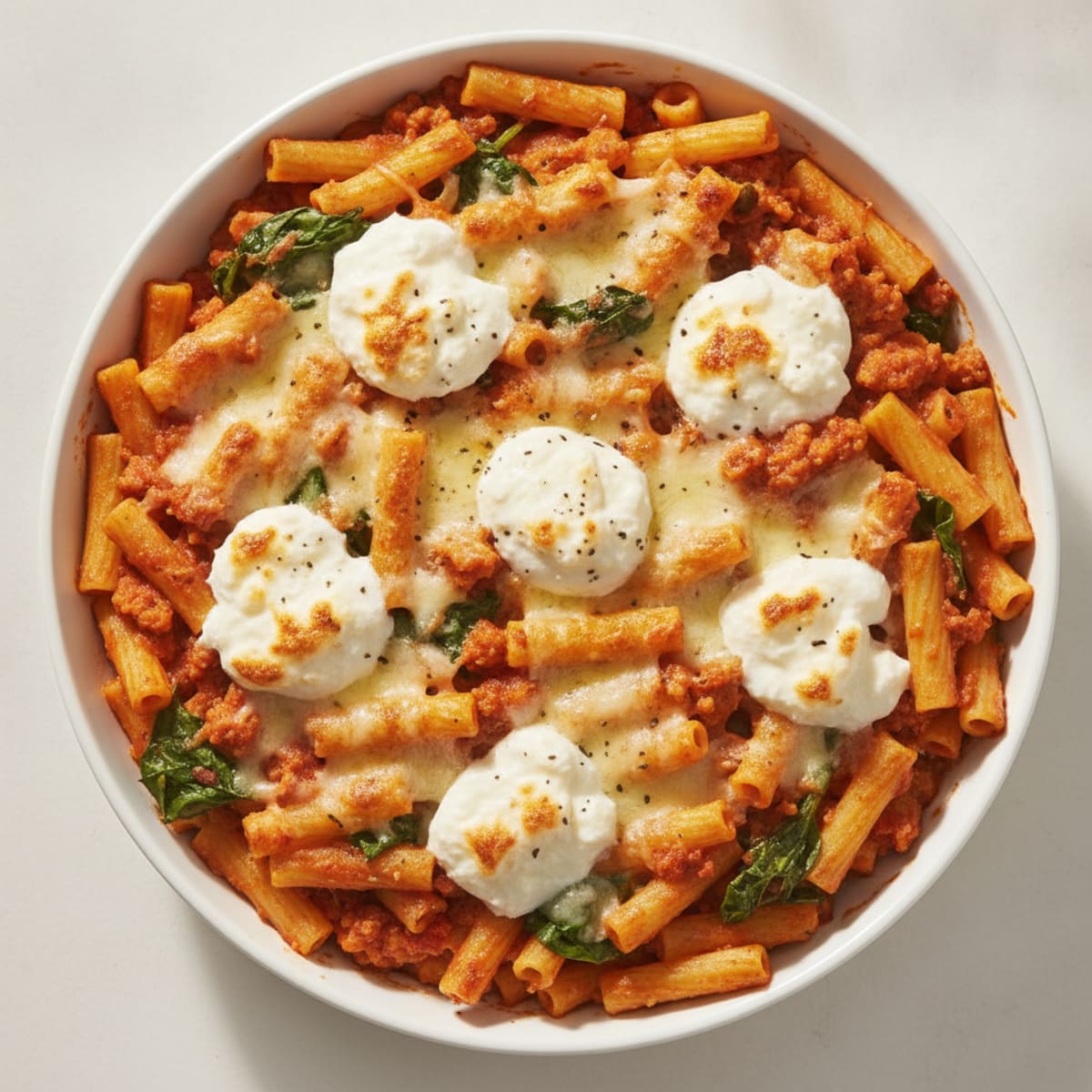Classic Baked Ziti with Ricotta