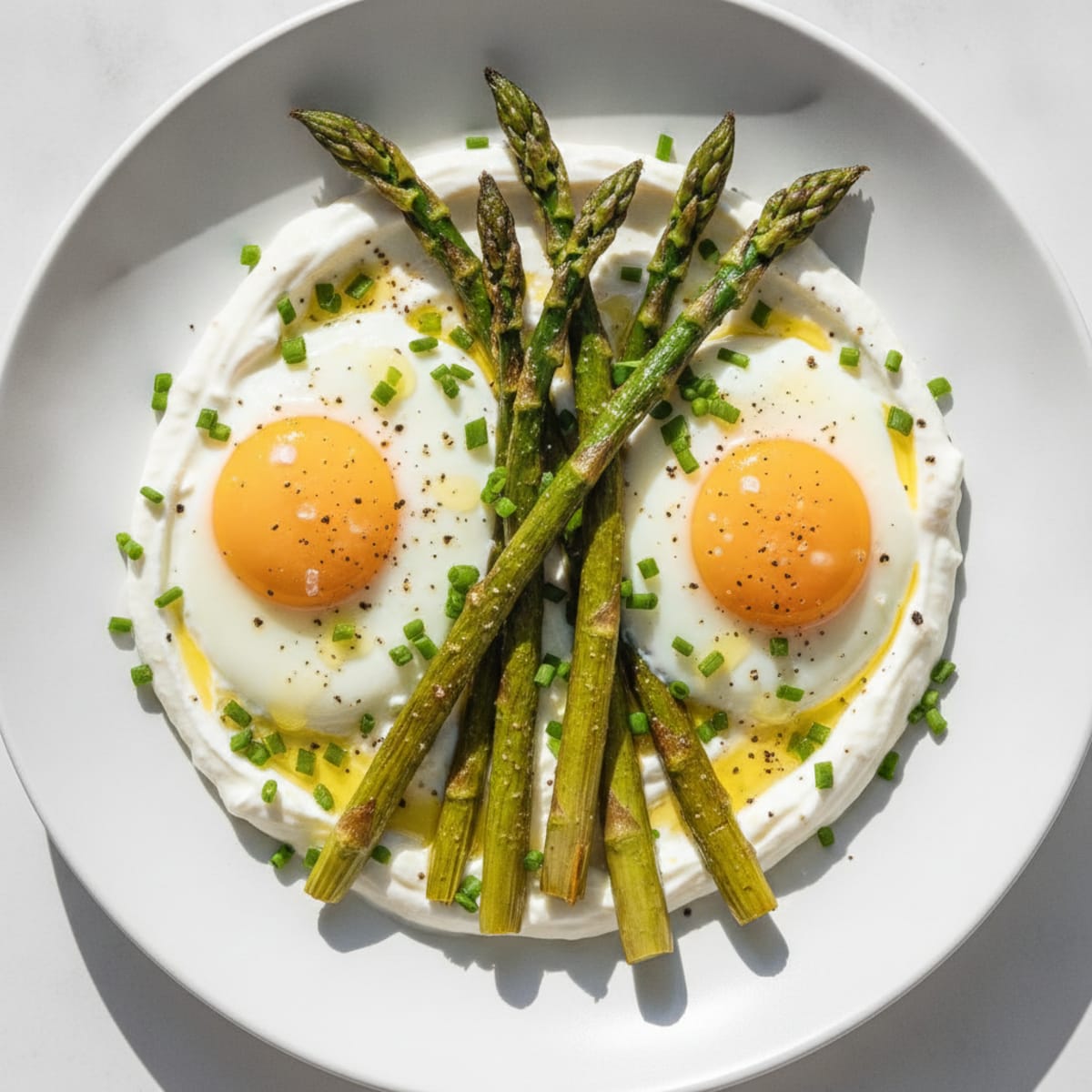 Baked Eggs with Roasted Asparagus