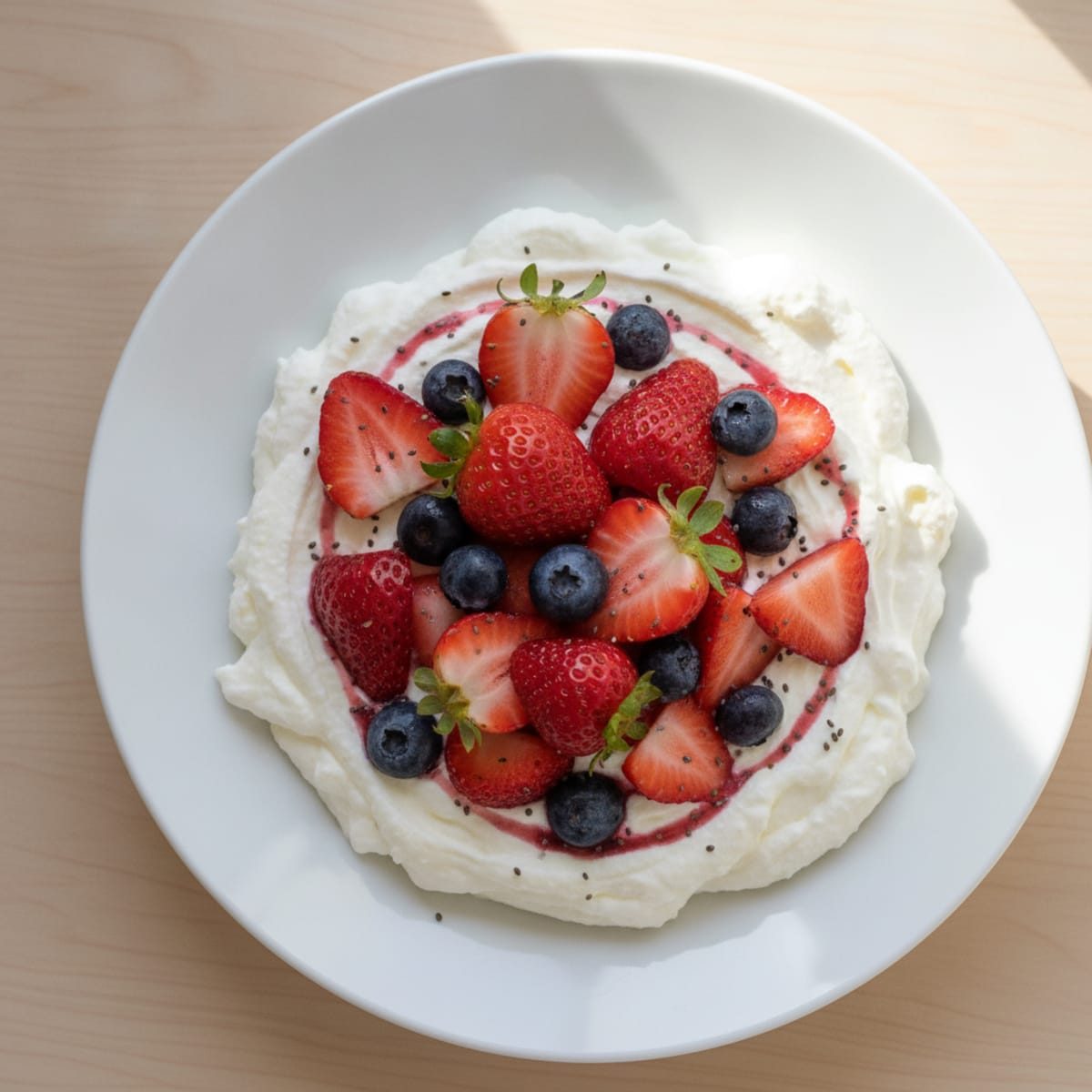 Silky Greek Yogurt Protein Mousse with Berries