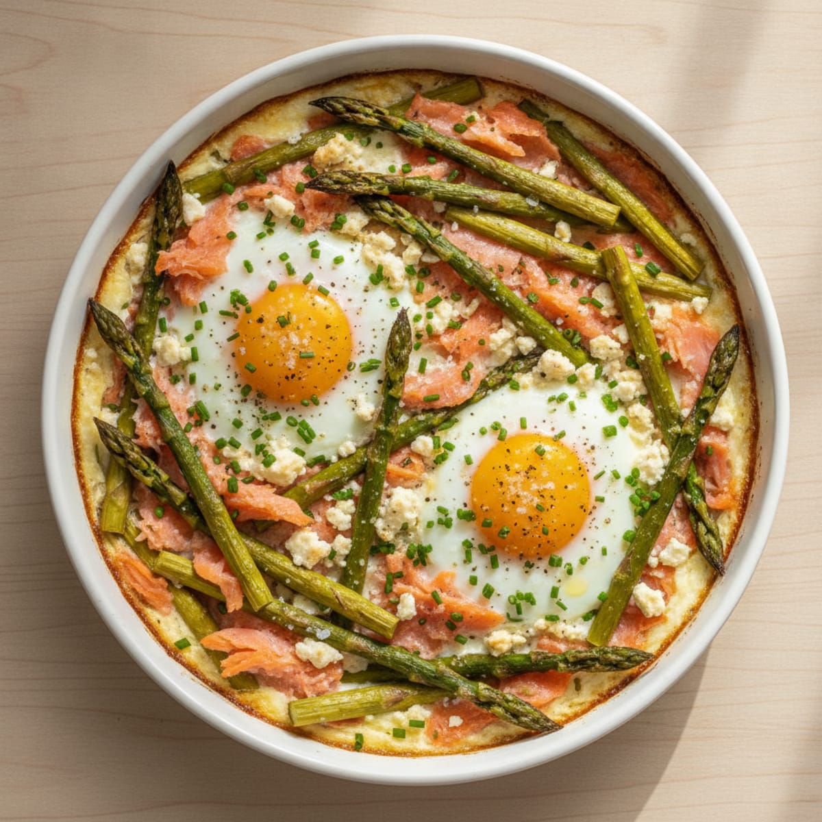 Baked Eggs with Roasted Asparagus