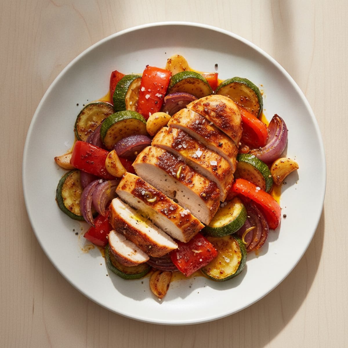 Spicy Harissa Chicken with Roasted Vegetables
