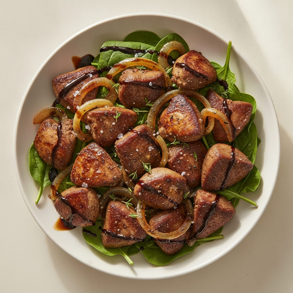 Pan-Seared Chicken Livers with Caramelized Onions