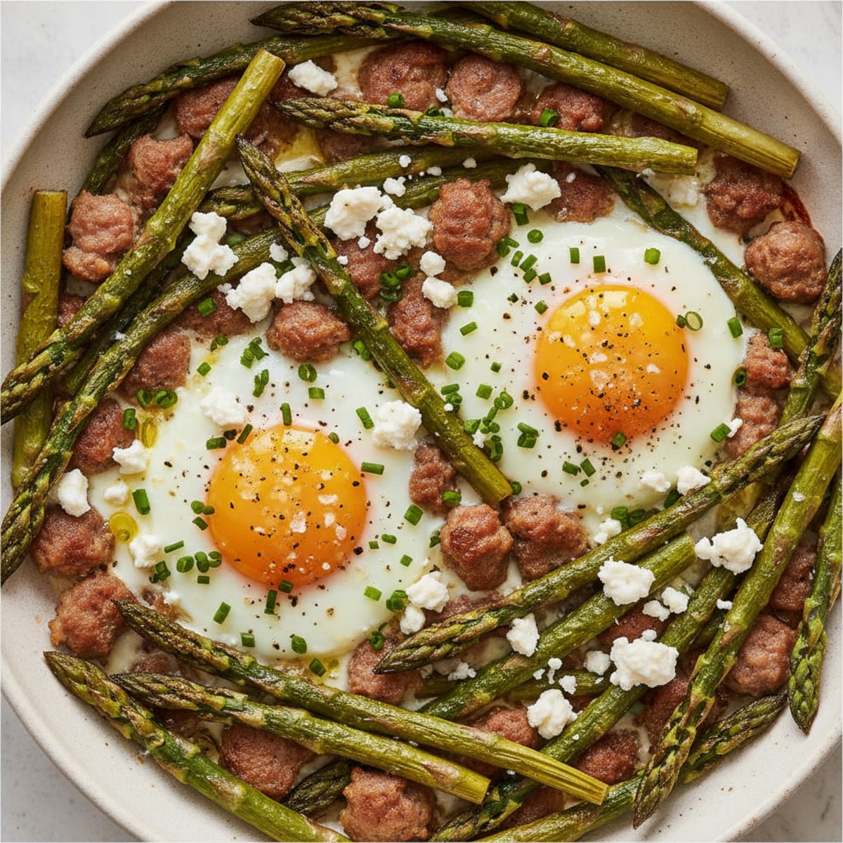 Baked Eggs with Roasted Asparagus