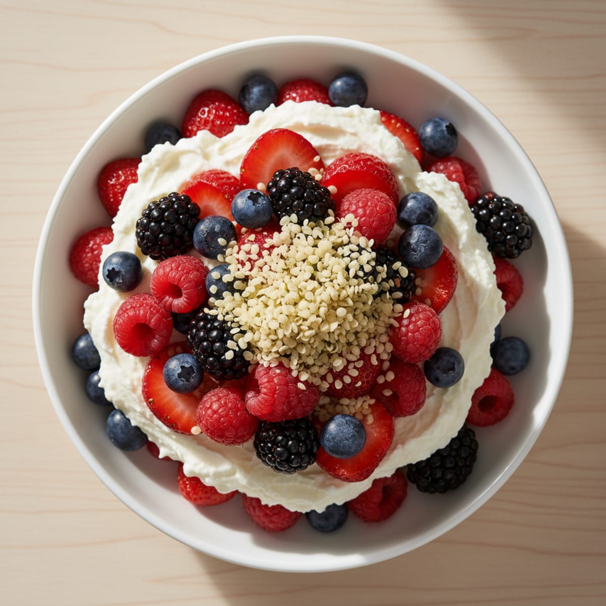 Greek Yogurt Protein Parfait with Mixed Berries