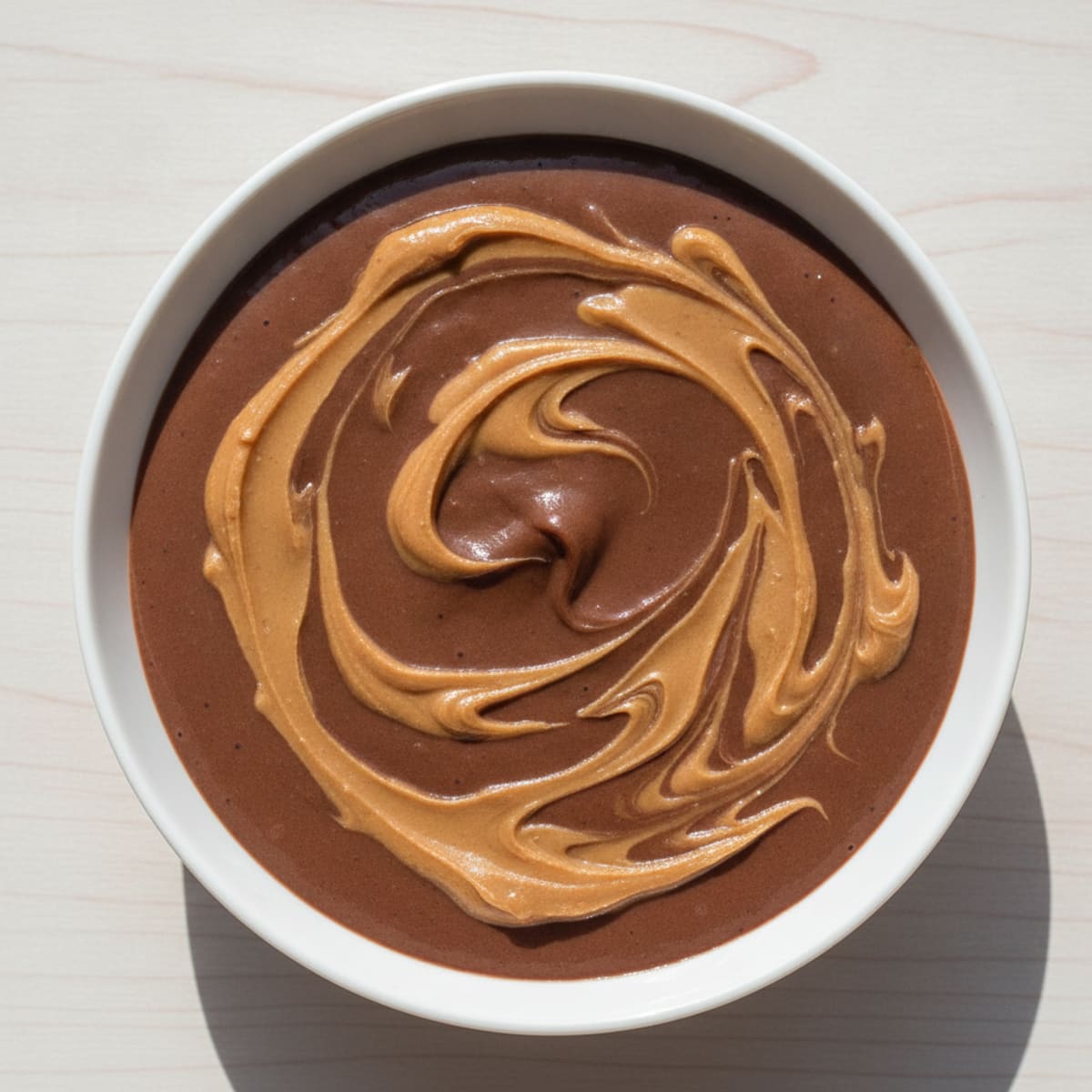 Silky Chocolate Protein Pudding with Peanut Butter Swirl