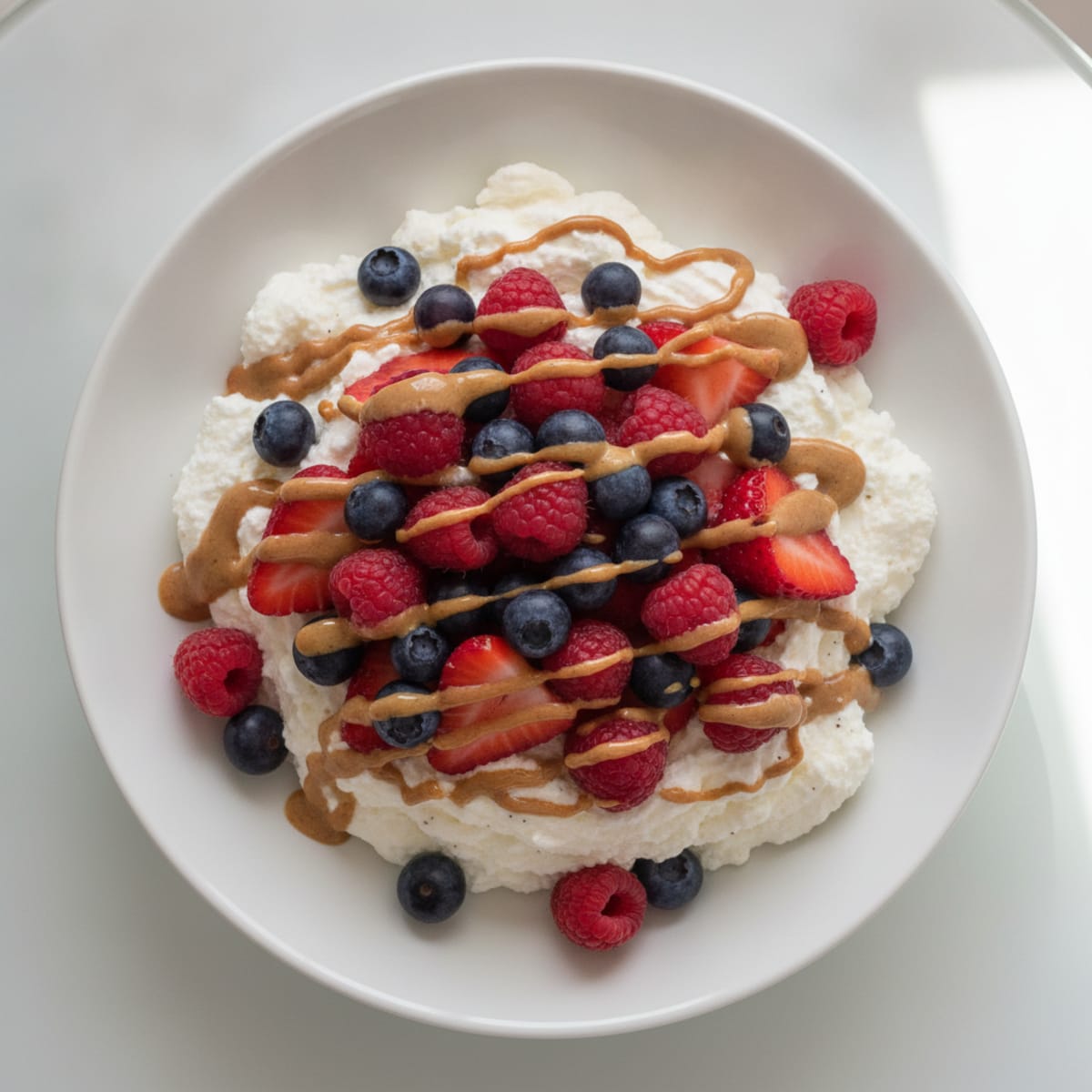 Silky Greek Yogurt Protein Mousse with Mixed Berries