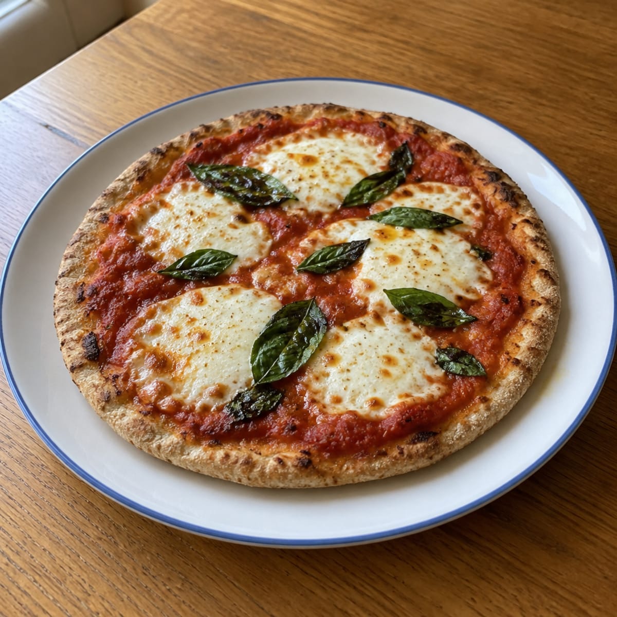 Classic margherita pizza