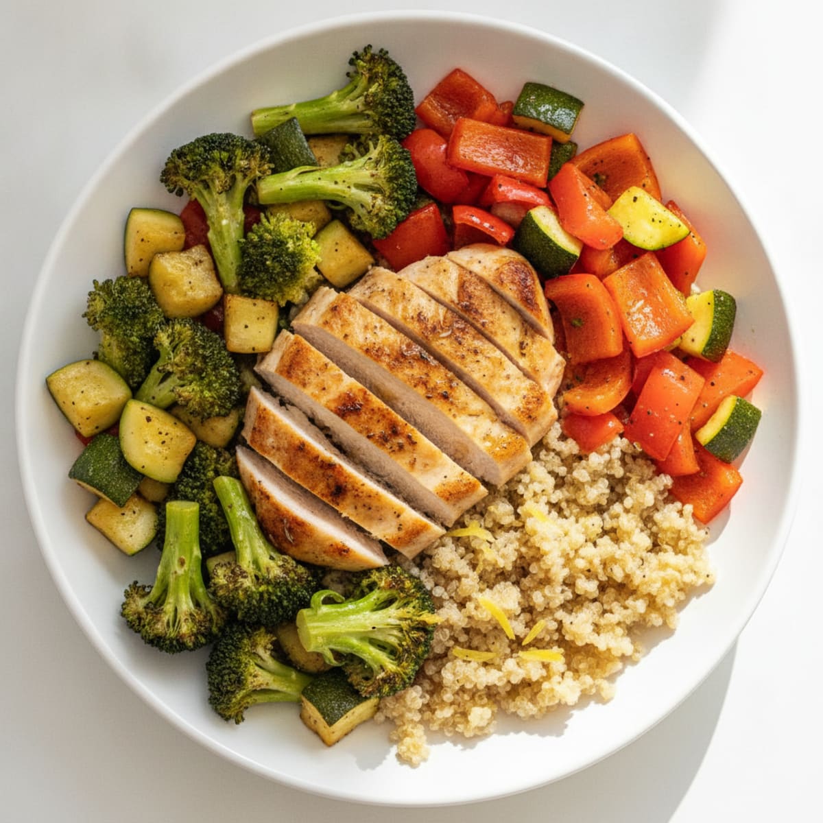 Chicken and Roasted Vegetable Bowl