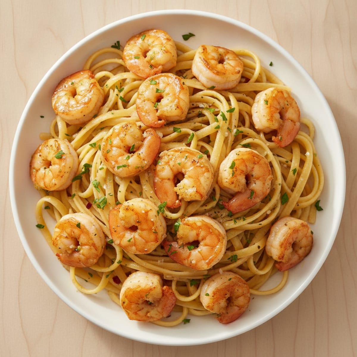 Garlic Butter Shrimp Scampi with Linguine
