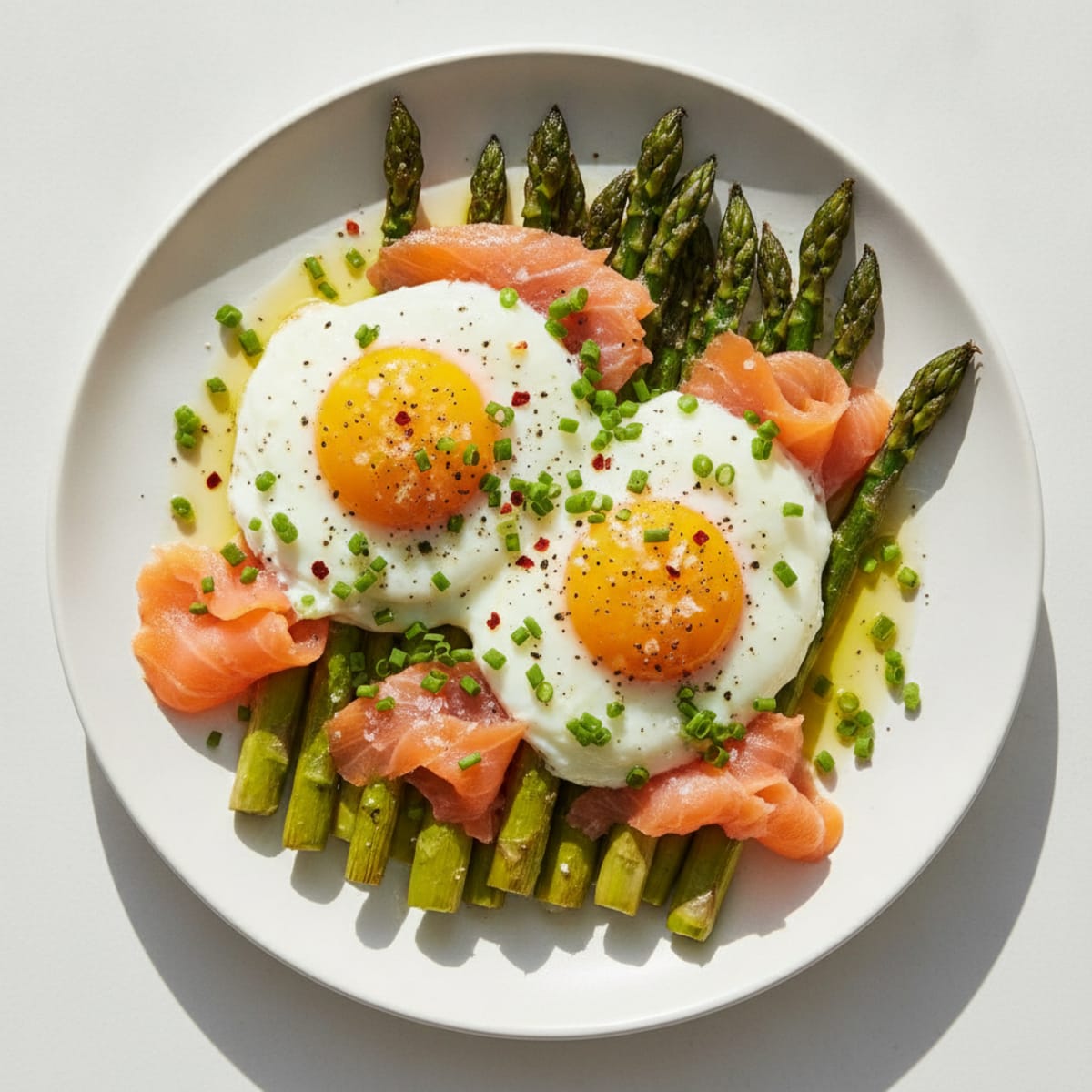 Baked Eggs with Roasted Asparagus