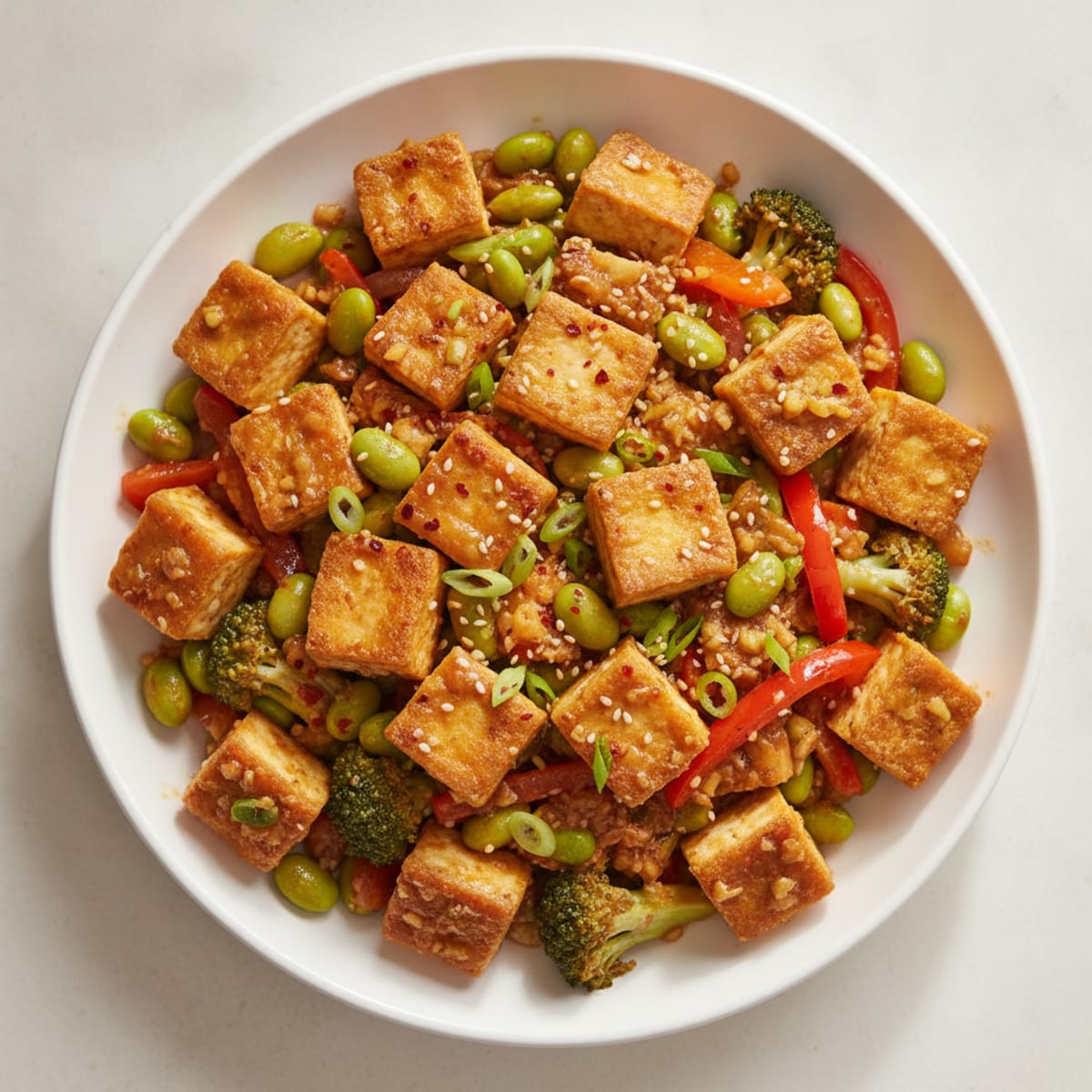 Ginger-Garlic Tofu Stir-Fry with Vegetables