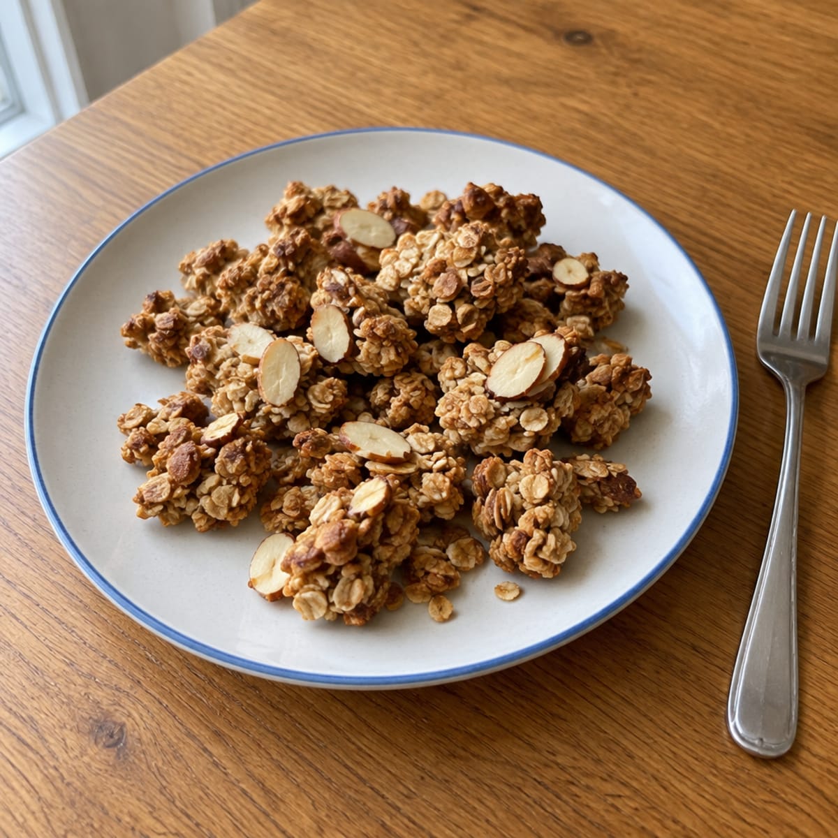 Baked protein granola clusters