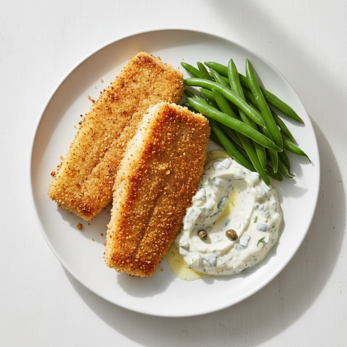 Cornmeal-Crusted Catfish with Tartar Sauce