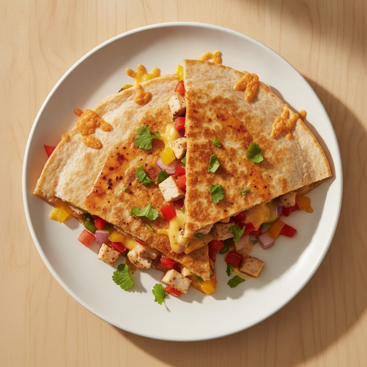 Chicken and Cheese Quesadillas