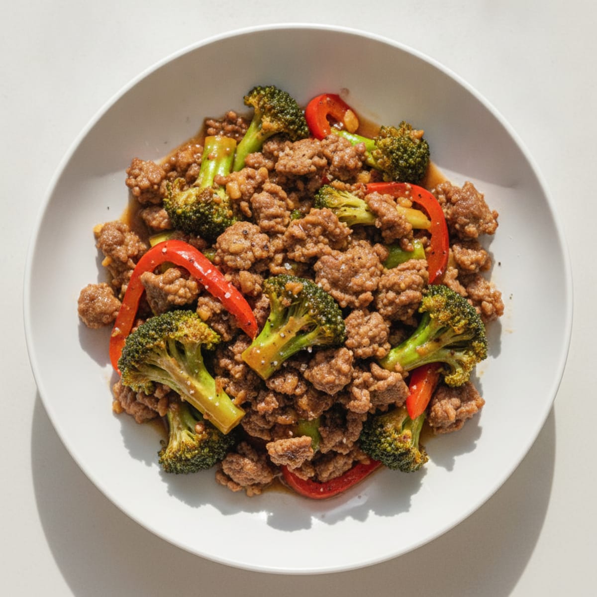 Ground Beef and Broccoli Stir-Fry