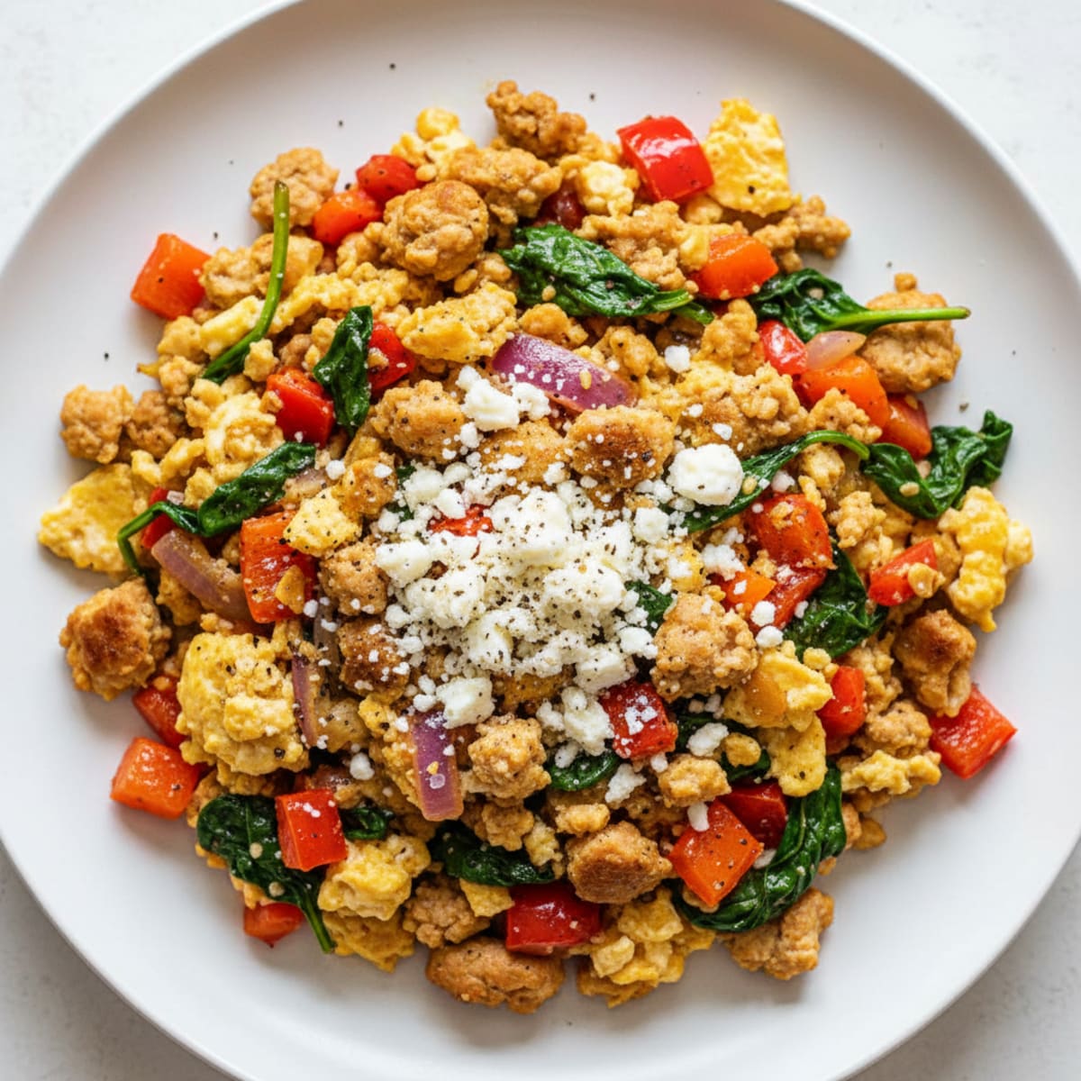 Hearty Morning Egg and Veggie Scramble